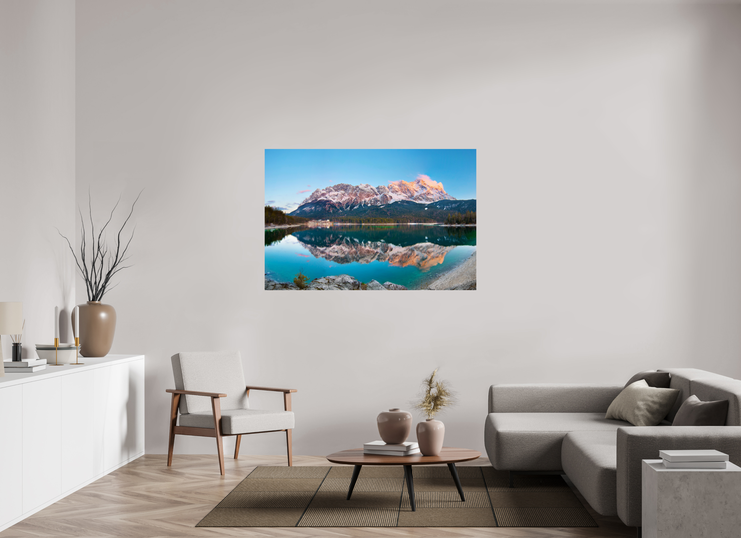 150 x 100 cm, Fine Art Print auf Alu-Dibond Alpine Glow