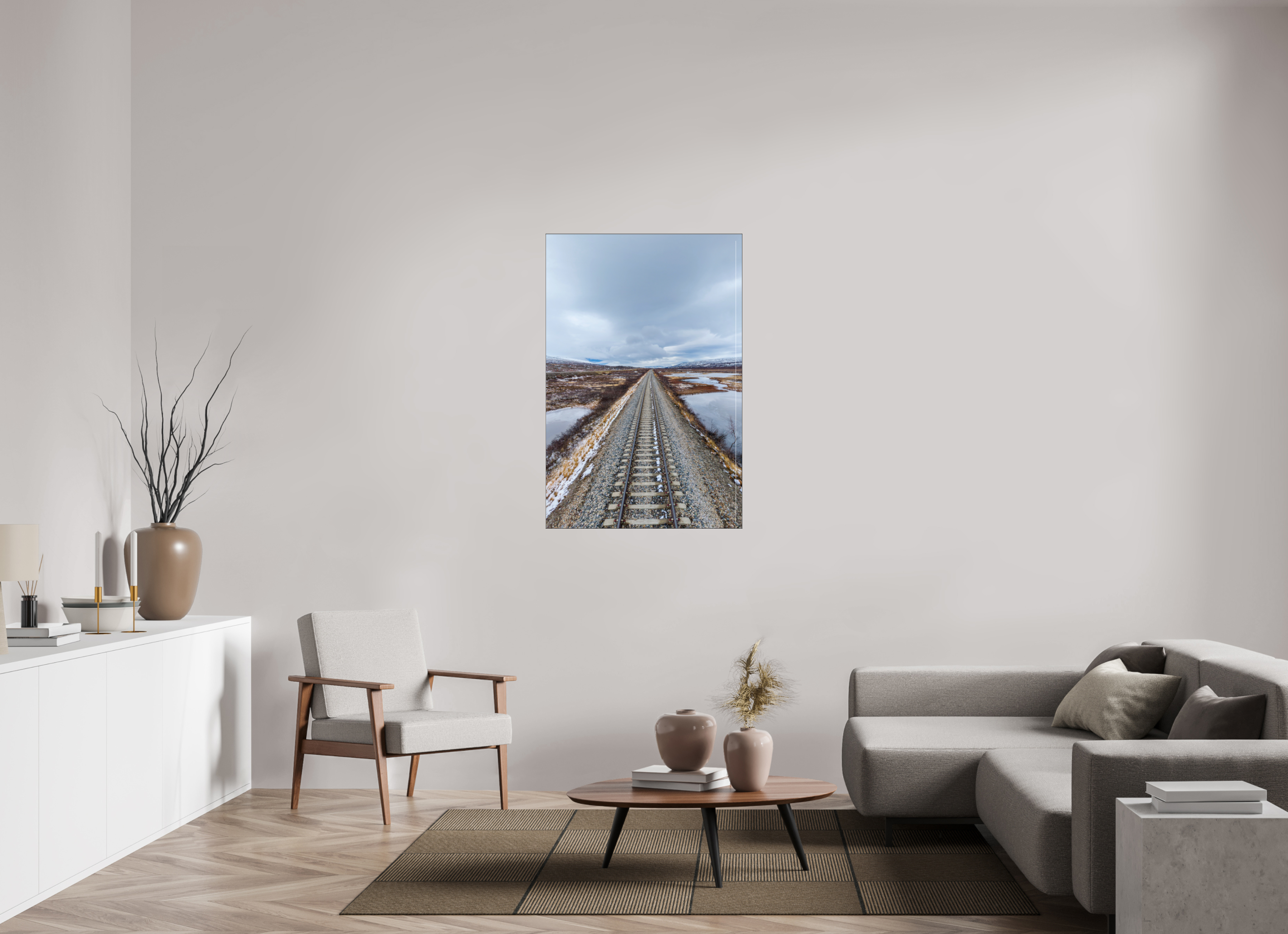 80 x 120 cm, Foto-Abzug hinter Acrylglas glänzend Endless Tracks
