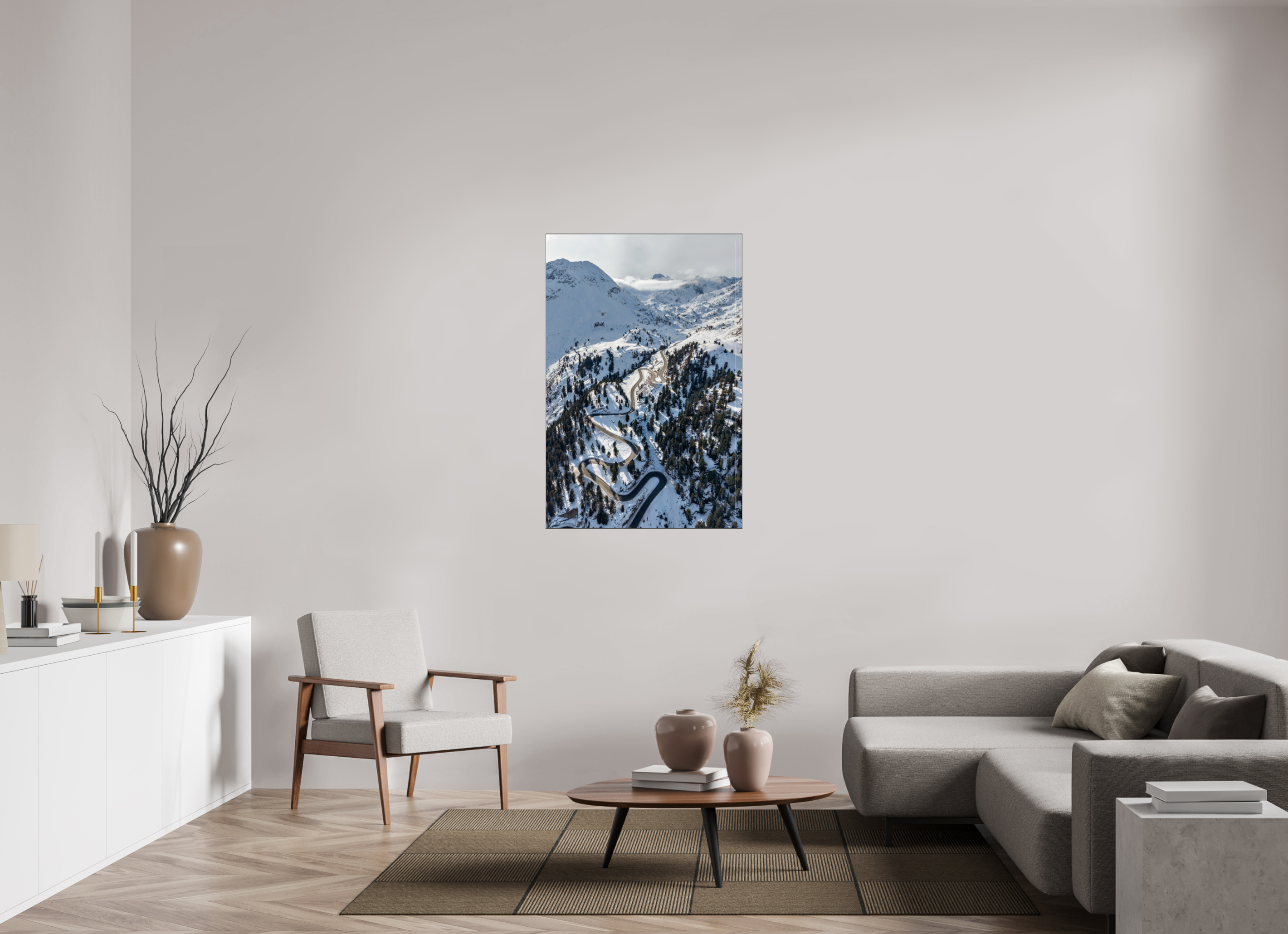 80 x 120 cm, Foto-Abzug hinter Acrylglas glänzend Road to the Summit