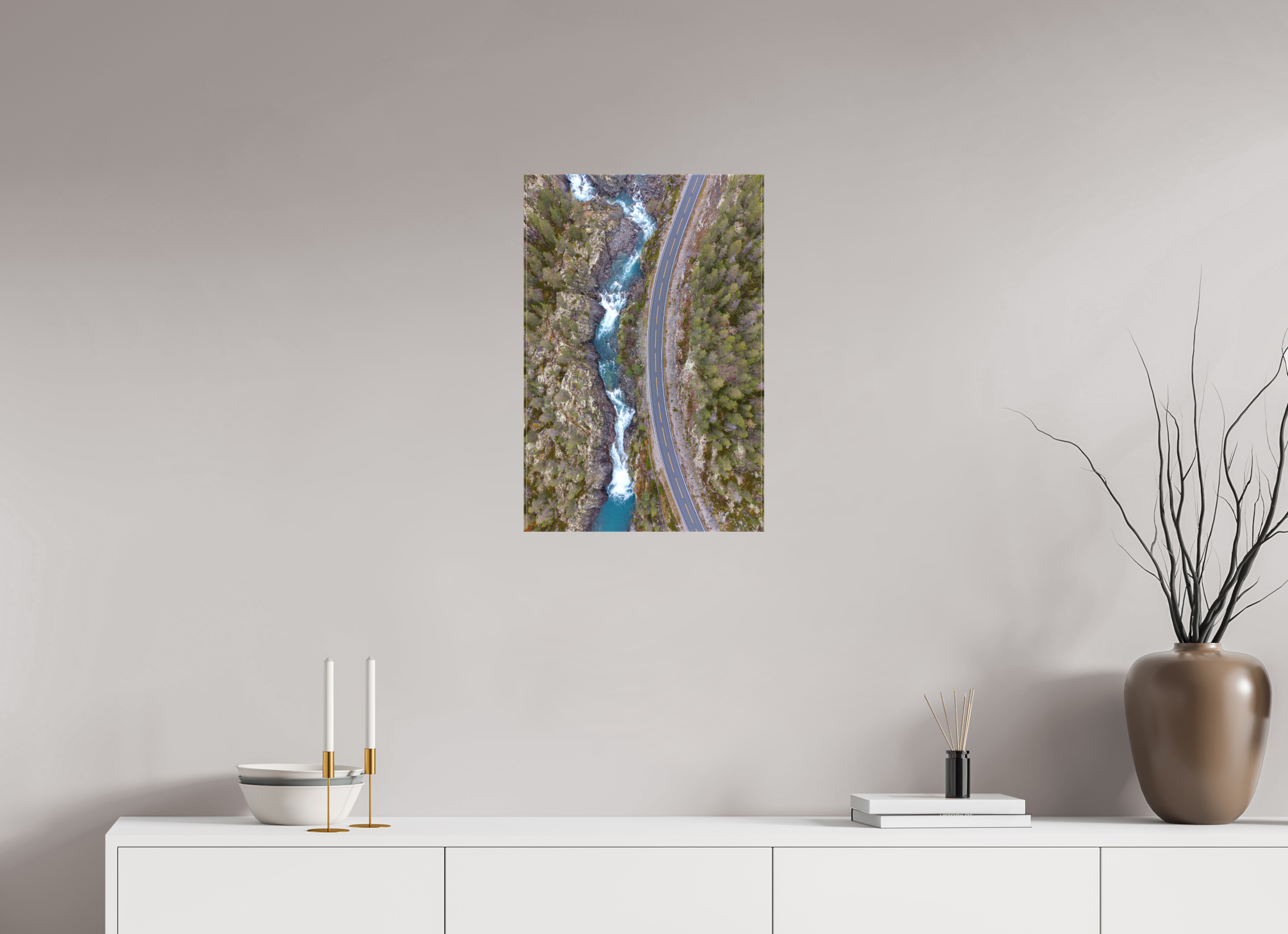 40 x 60 cm, Leinwand Aerial Rapids