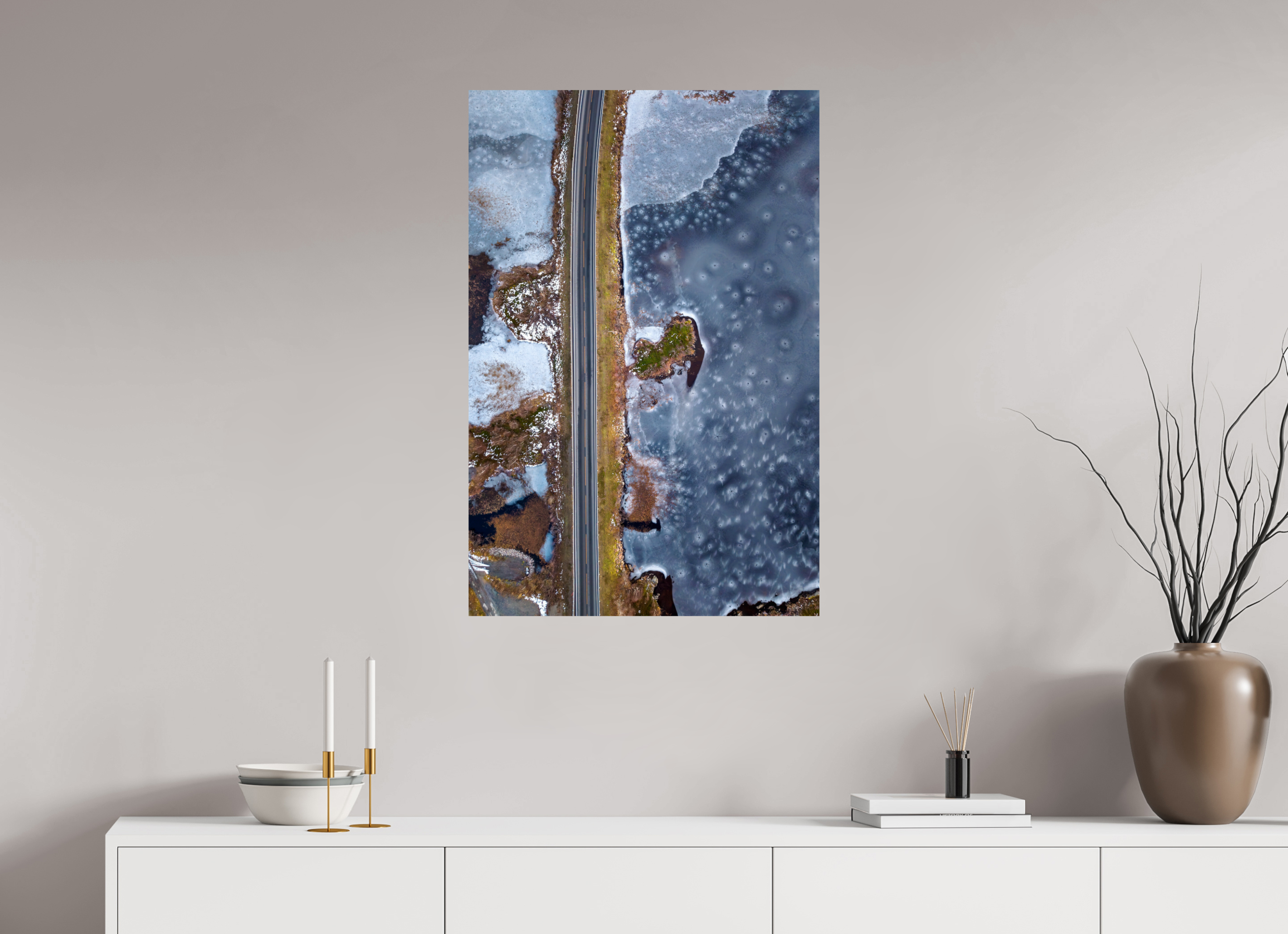 60 x 90 cm, Fine Art Print auf Alu-Dibond Frozen Path