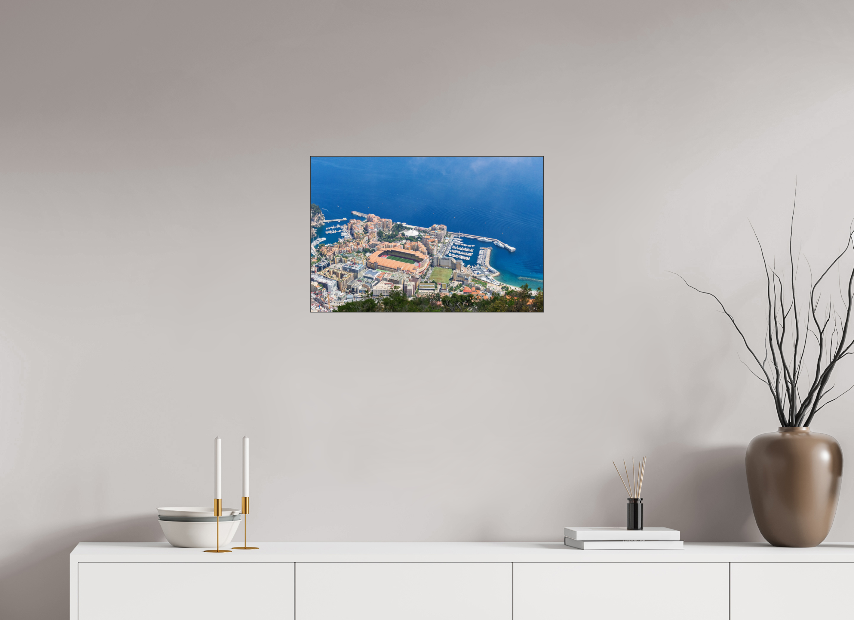 60 x 40 cm, Foto-Abzug hinter Acrylglas glänzend City by the Sea