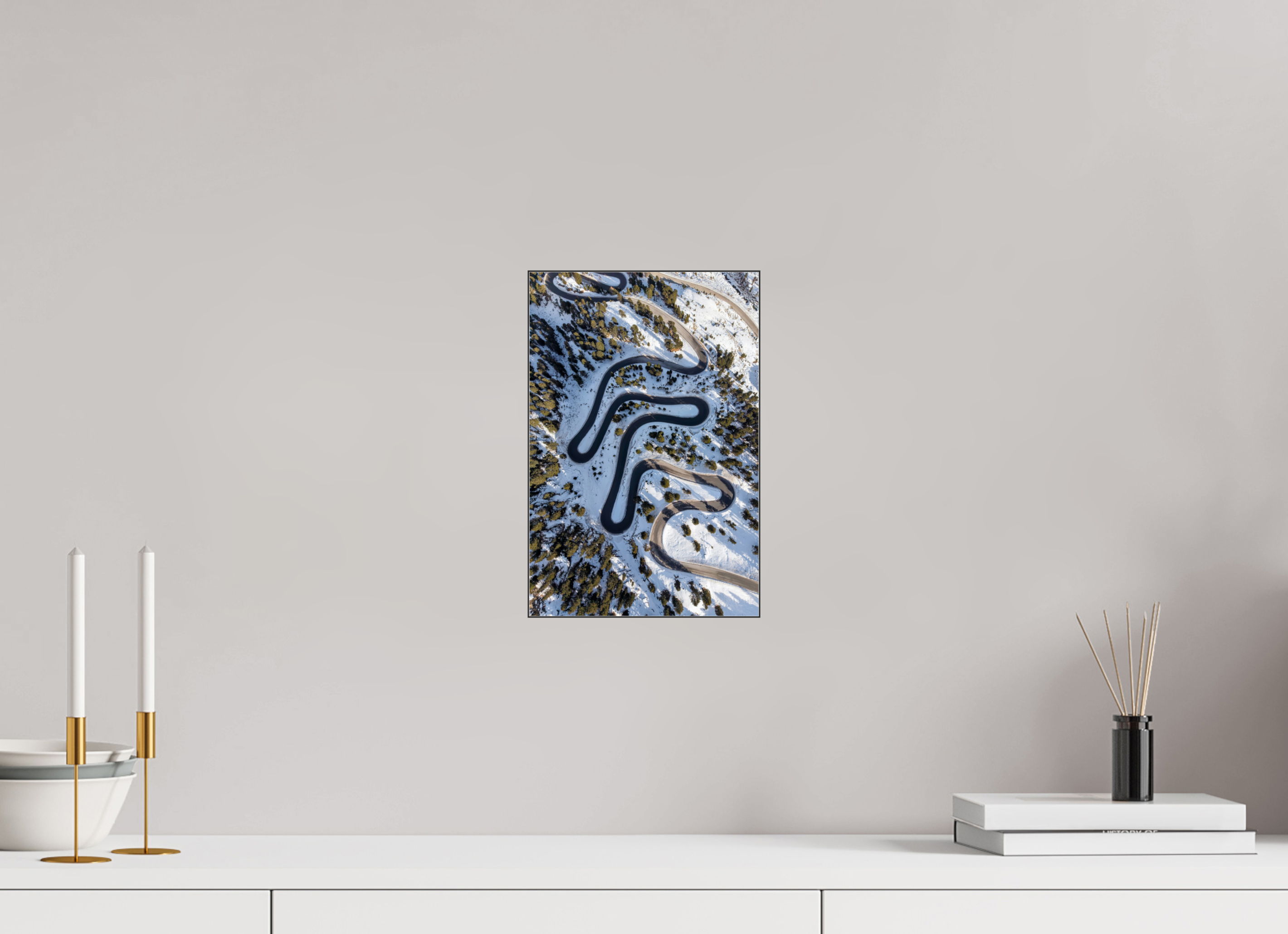 20 x 30 cm, Foto-Abzug hinter Acrylglas glänzend Winding Through Winter