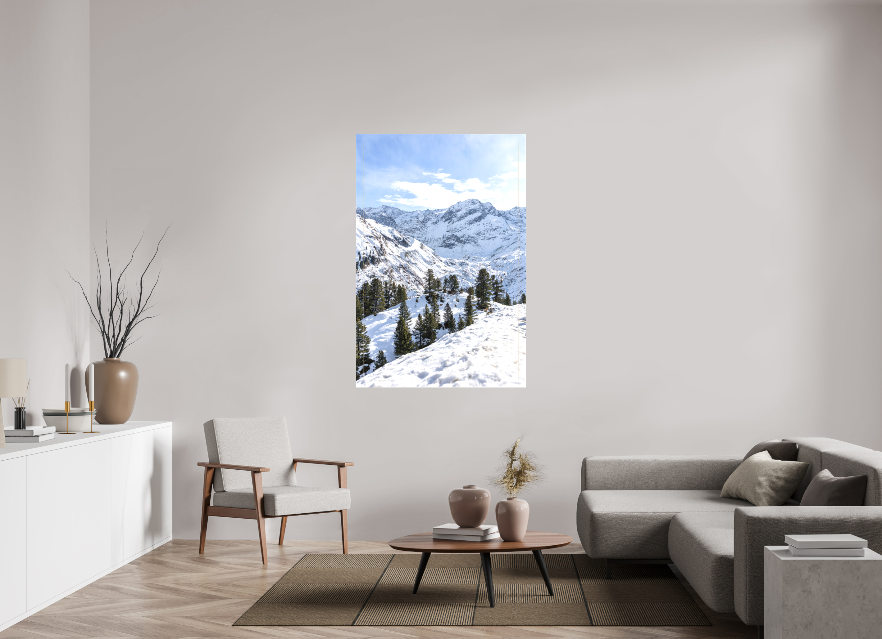 100 x 150 cm, Leinwand Alpine Frame