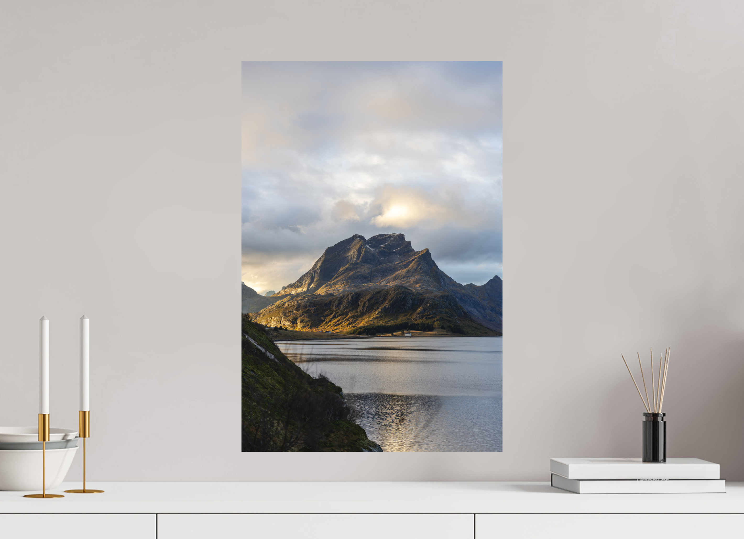 40 x 60 cm, Fine-Art Matt Light over the Peaks
