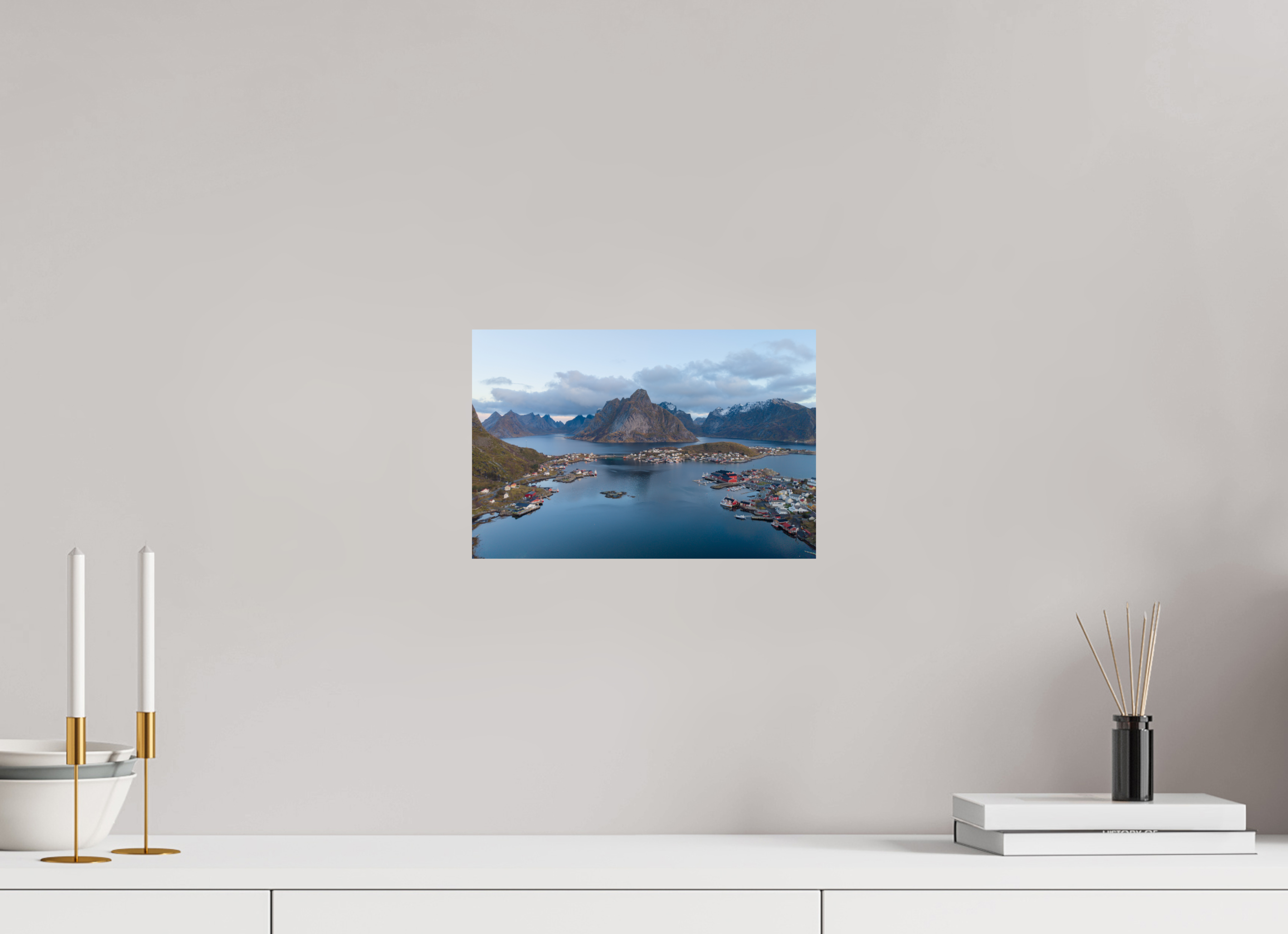 30 x 20 cm, Fine Art Print auf Alu-Dibond Between Sea and Peaks
