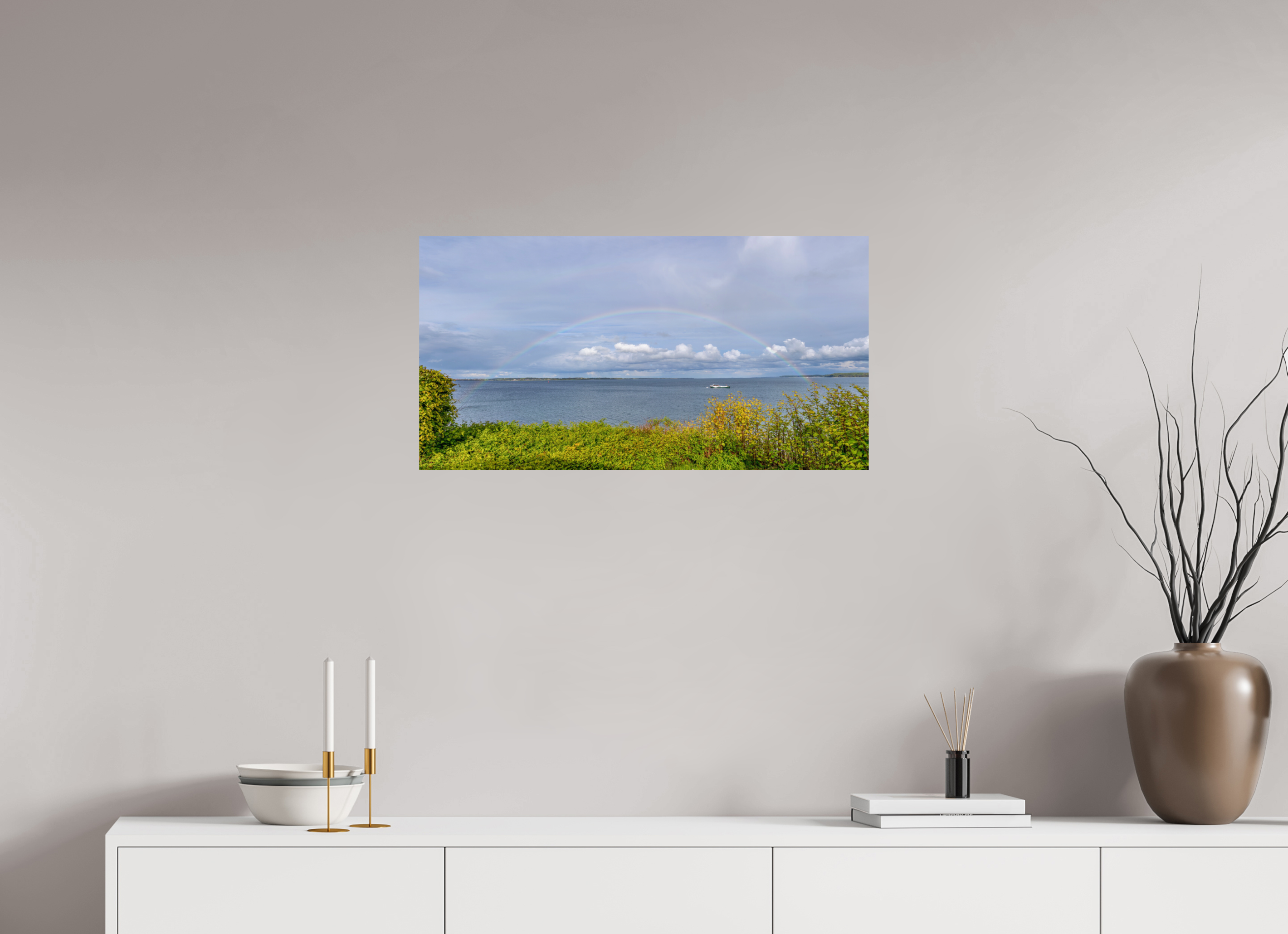 76,9 x 40 cm, Fine Art Print auf Alu-Dibond Painted Horizon
