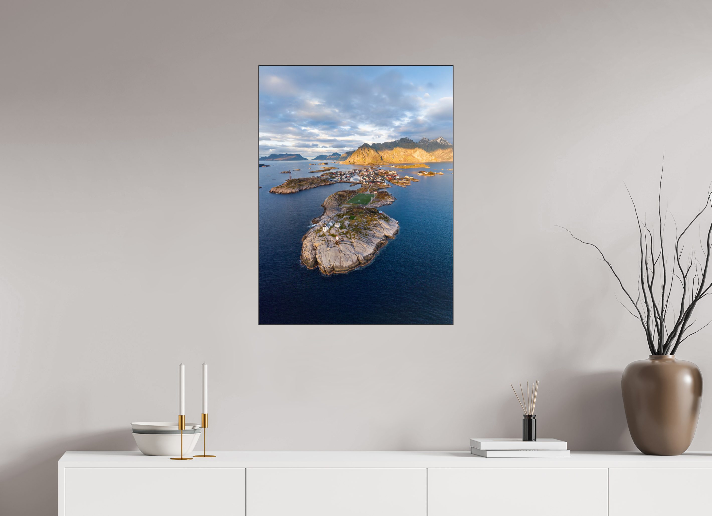 60 x 80 cm, Foto-Abzug hinter Acrylglas glänzend Norwegian Mosaic