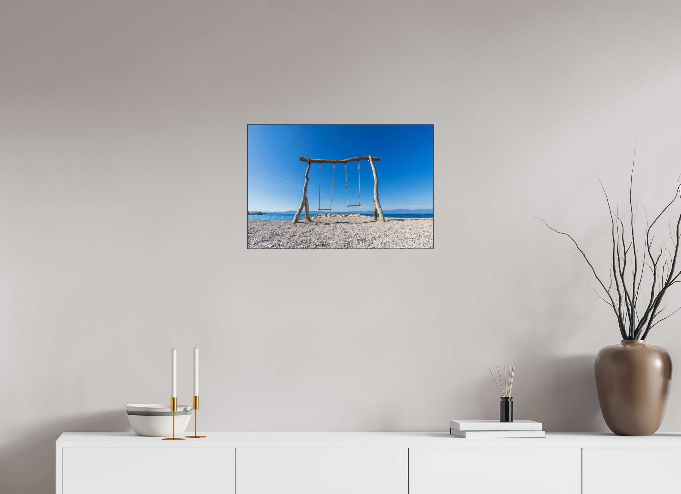 60 x 40 cm, Foto-Abzug hinter Acrylglas glänzend Between Sky and Sea