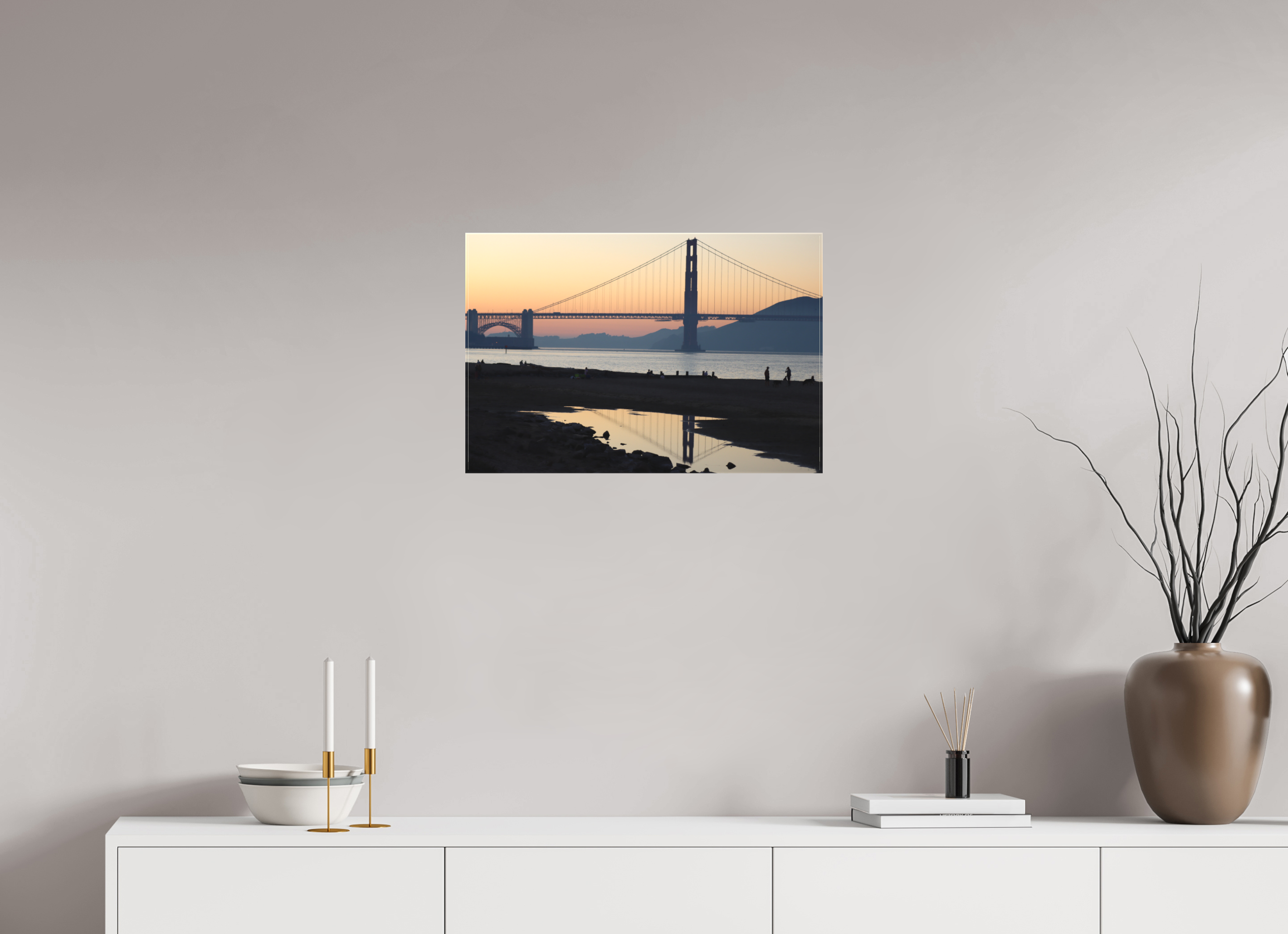 60 x 40 cm, Leinwand Sunset over the Bay