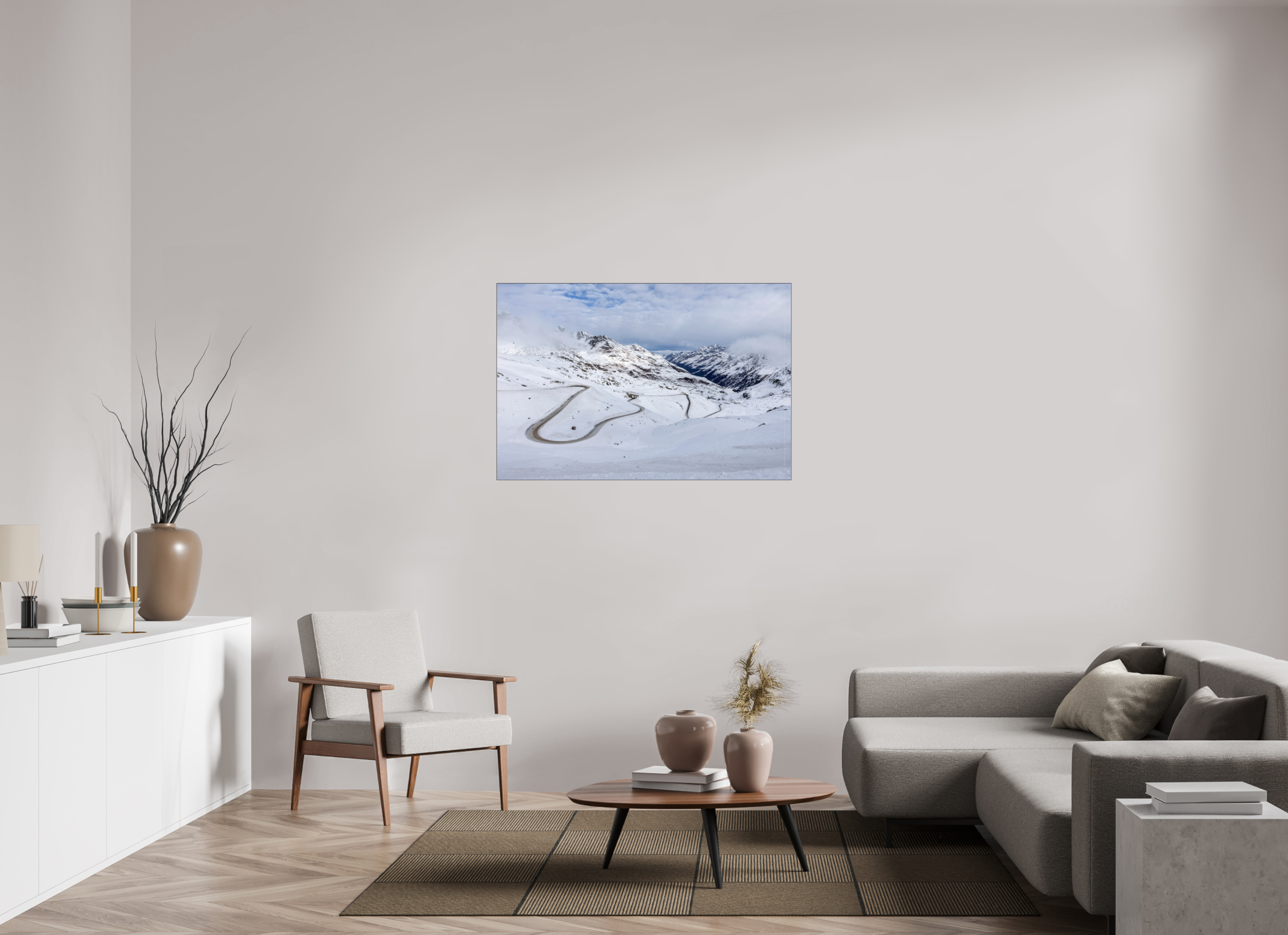 120 x 80 cm, Foto-Abzug hinter Acrylglas glänzend Frozen Route