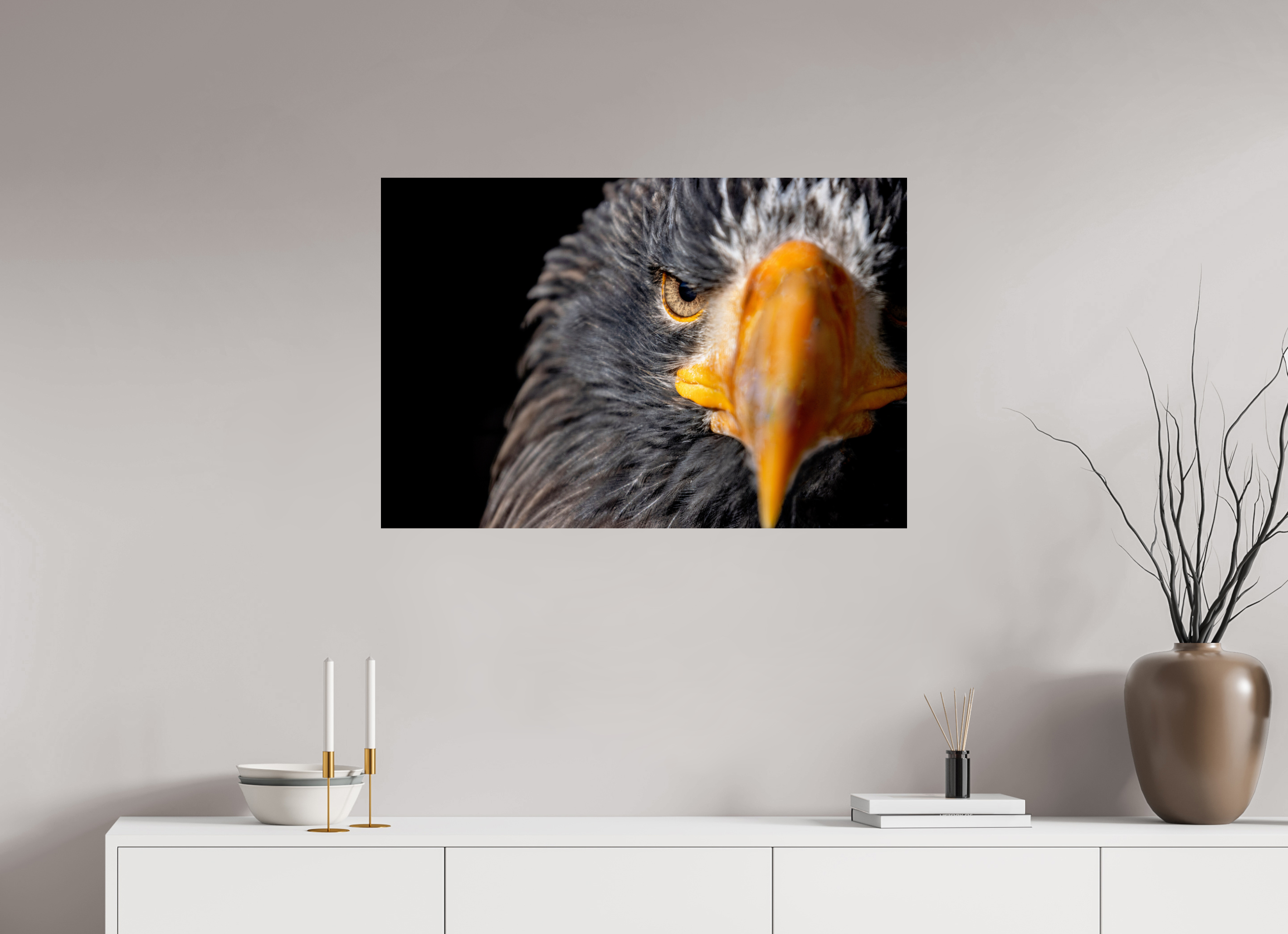 90 x 60 cm, Fine Art Print auf Alu-Dibond Piercing Gaze