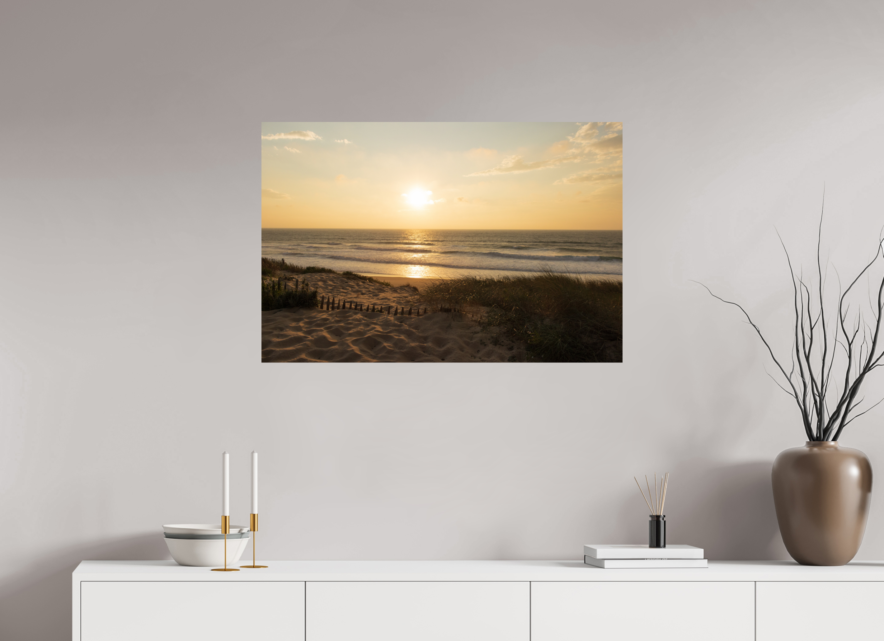 90 x 60 cm, Fine Art Print auf Alu-Dibond Atlantic Glow