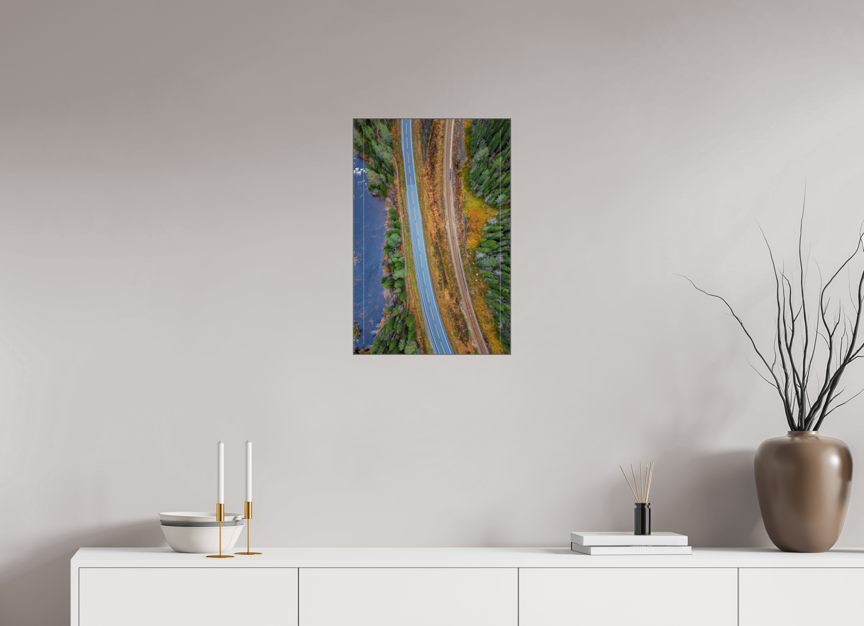 40 x 60 cm, Foto-Abzug hinter Acrylglas glänzend Leading Lines
