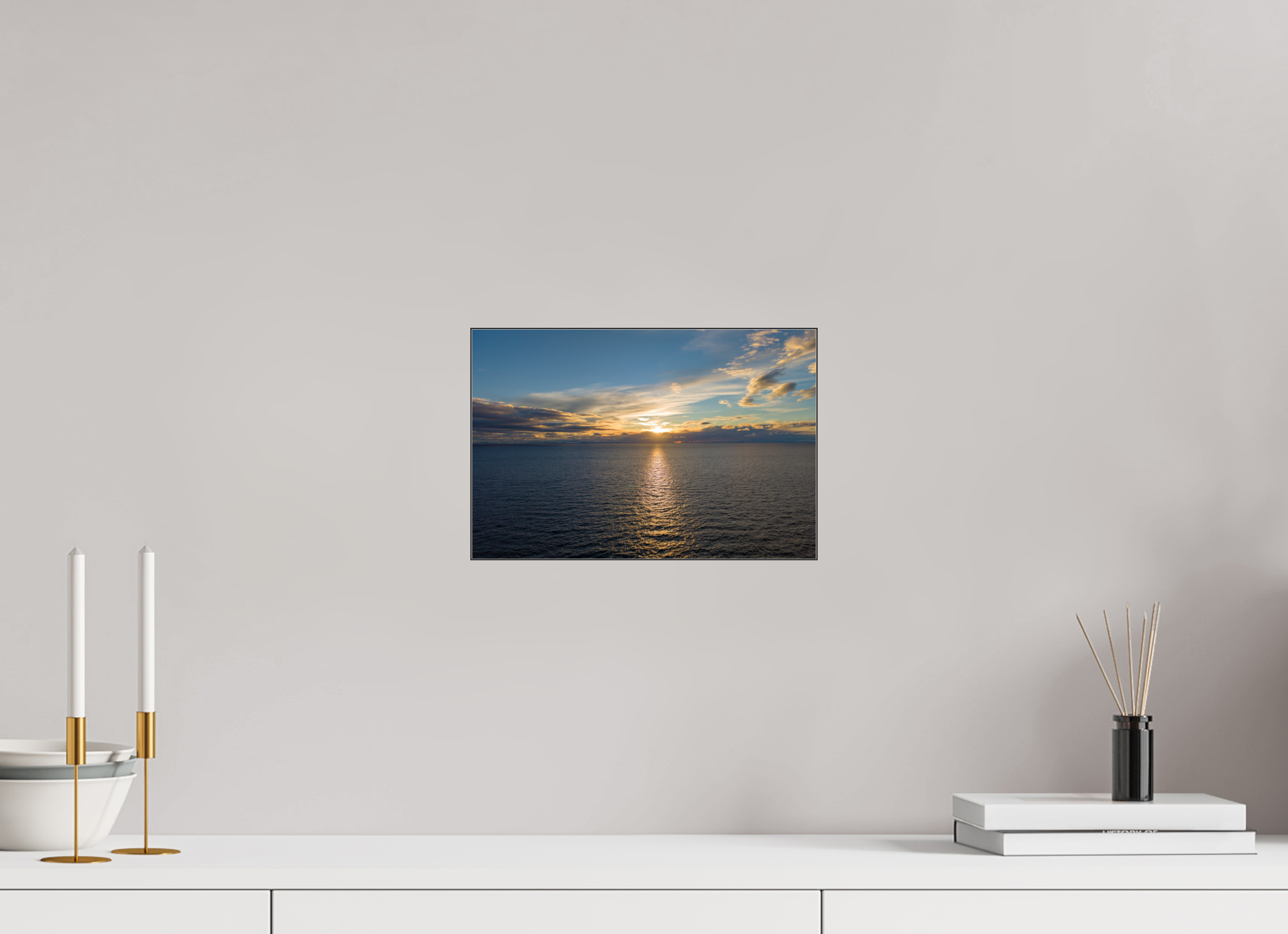 30 x 20 cm, Foto-Abzug hinter Acrylglas glänzend Ocean Sunrise