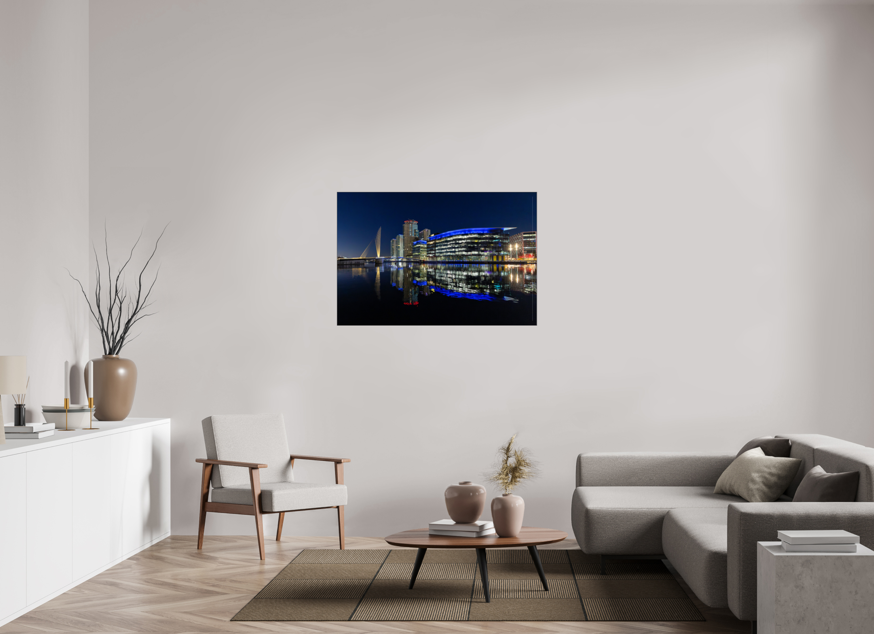 120 x 80 cm, Foto-Abzug hinter Acrylglas glänzend City After Dark