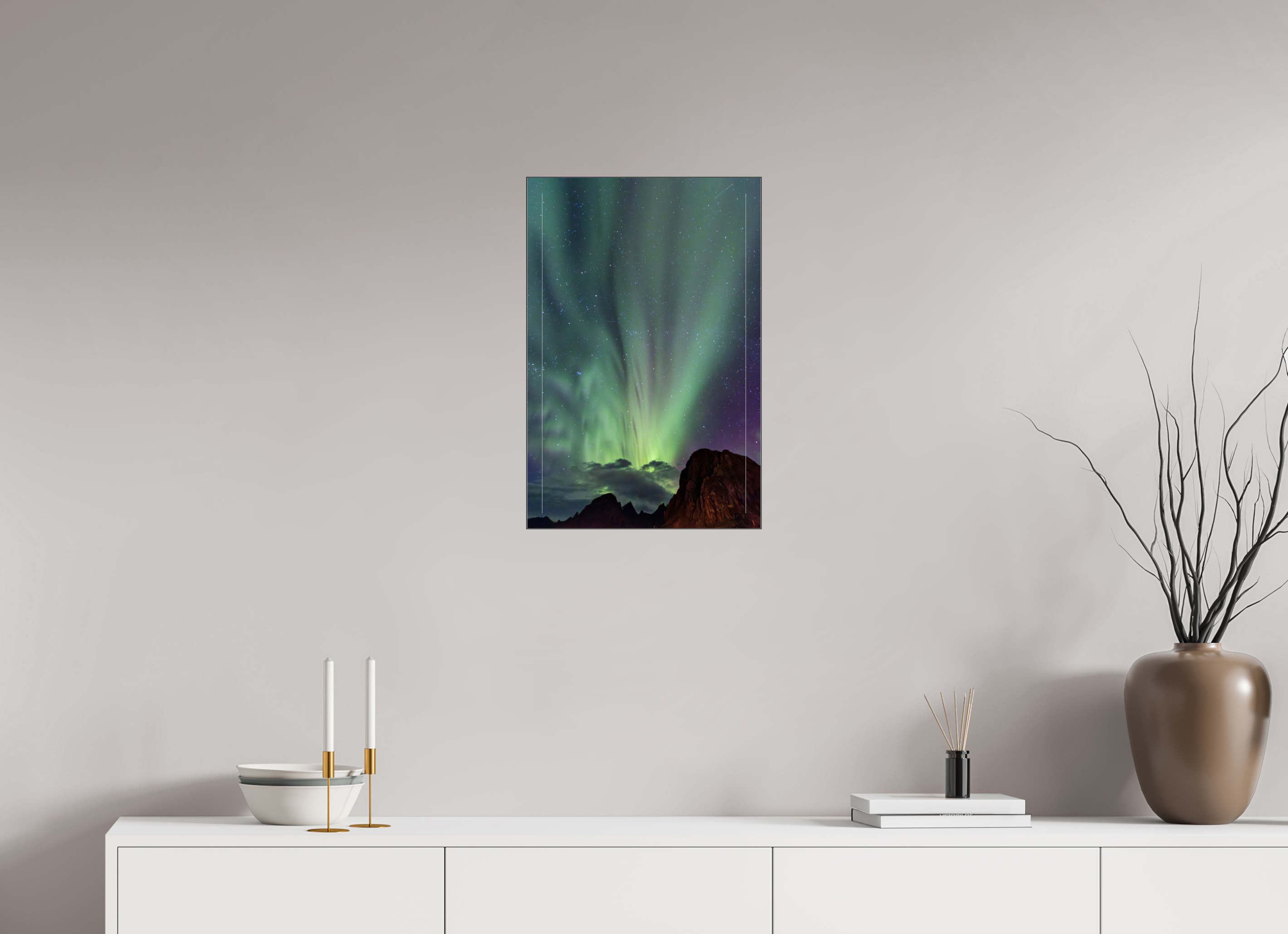 40 x 60 cm, Foto-Abzug hinter Acrylglas glänzend Polar Nights