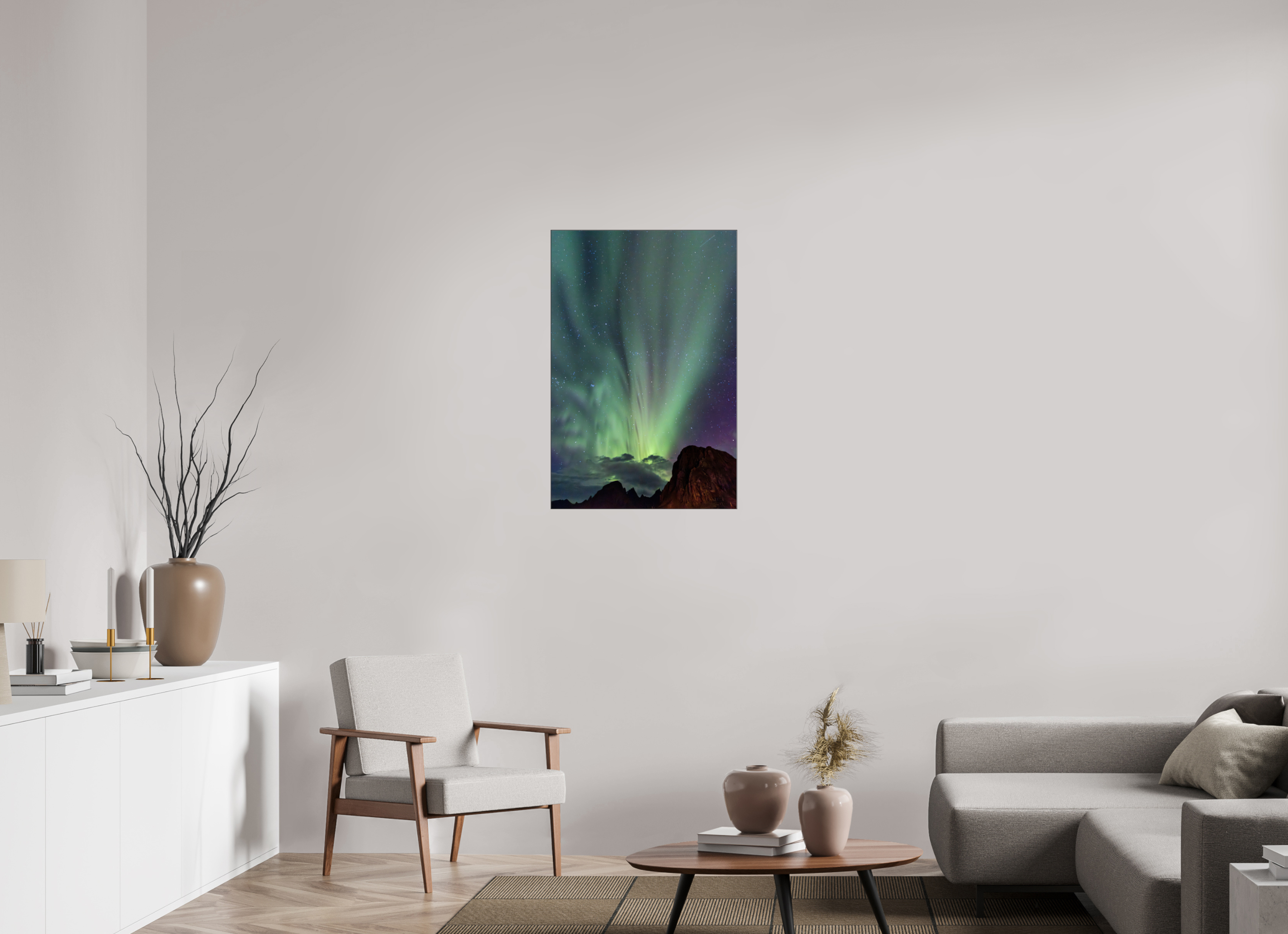 60 x 90 cm, Foto-Abzug hinter Acrylglas glänzend Polar Nights