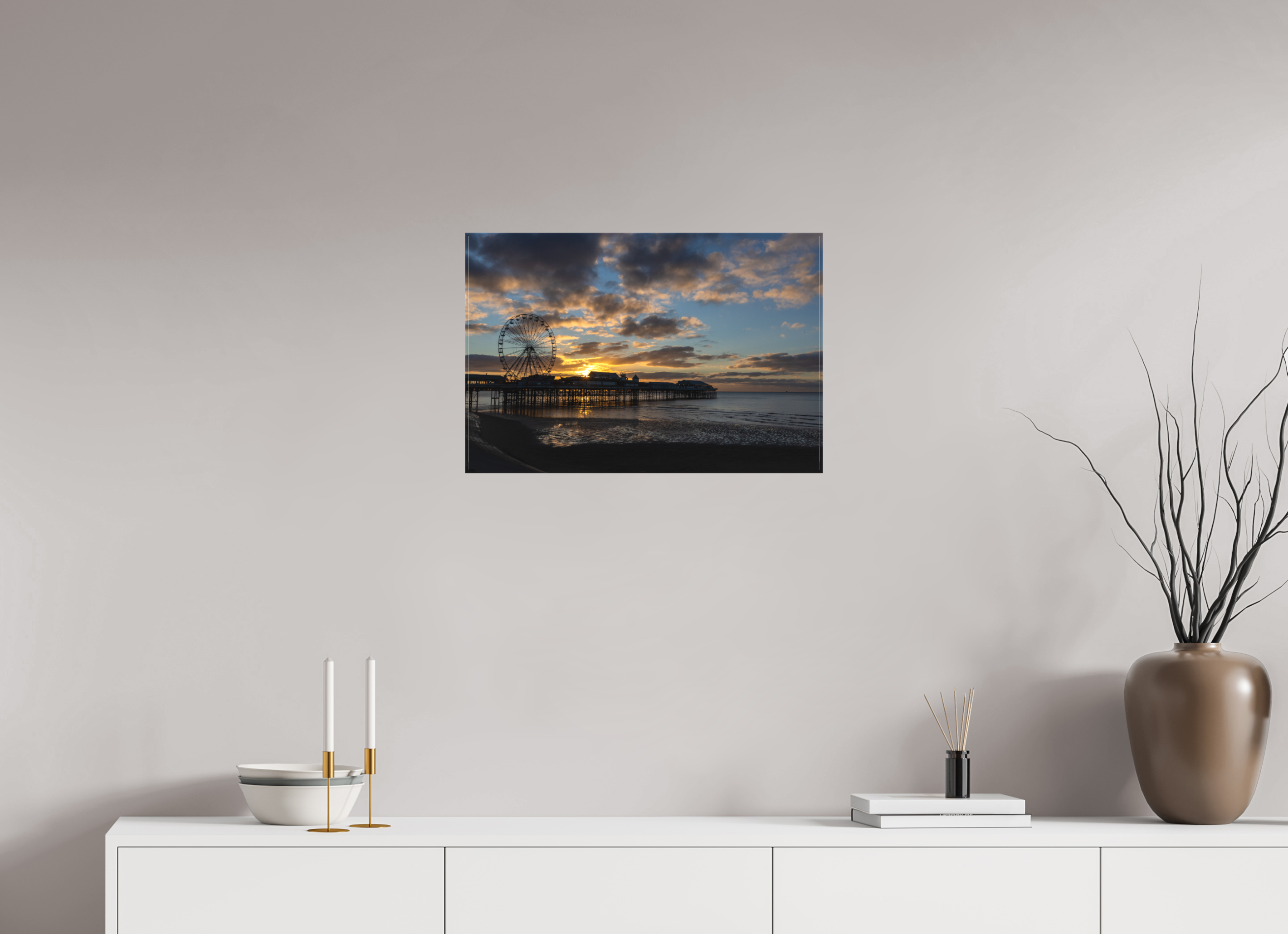 60 x 40 cm, Leinwand Golden Hour Pier