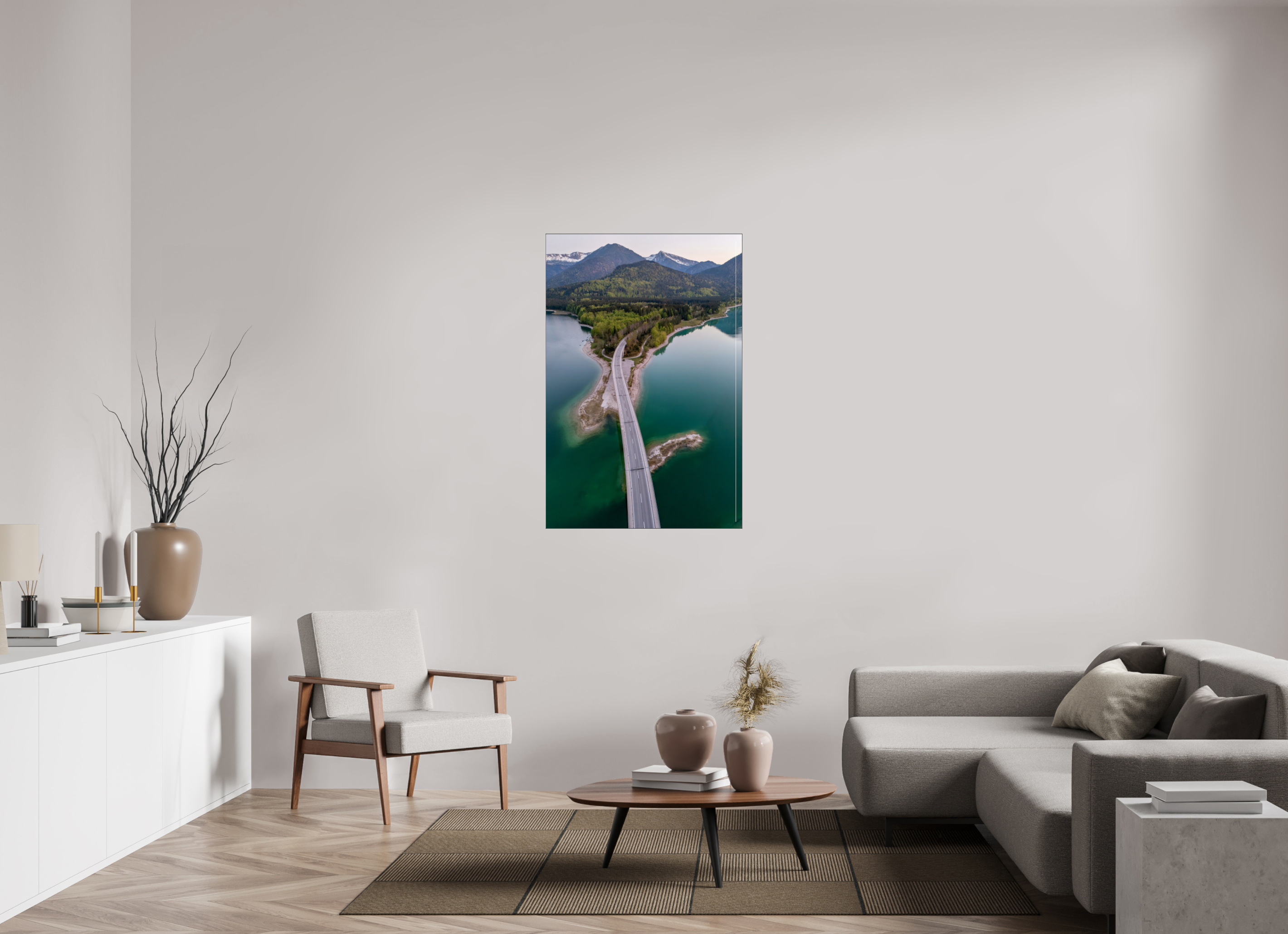 80 x 120 cm, Foto-Abzug hinter Acrylglas glänzend Bridge to Serenity