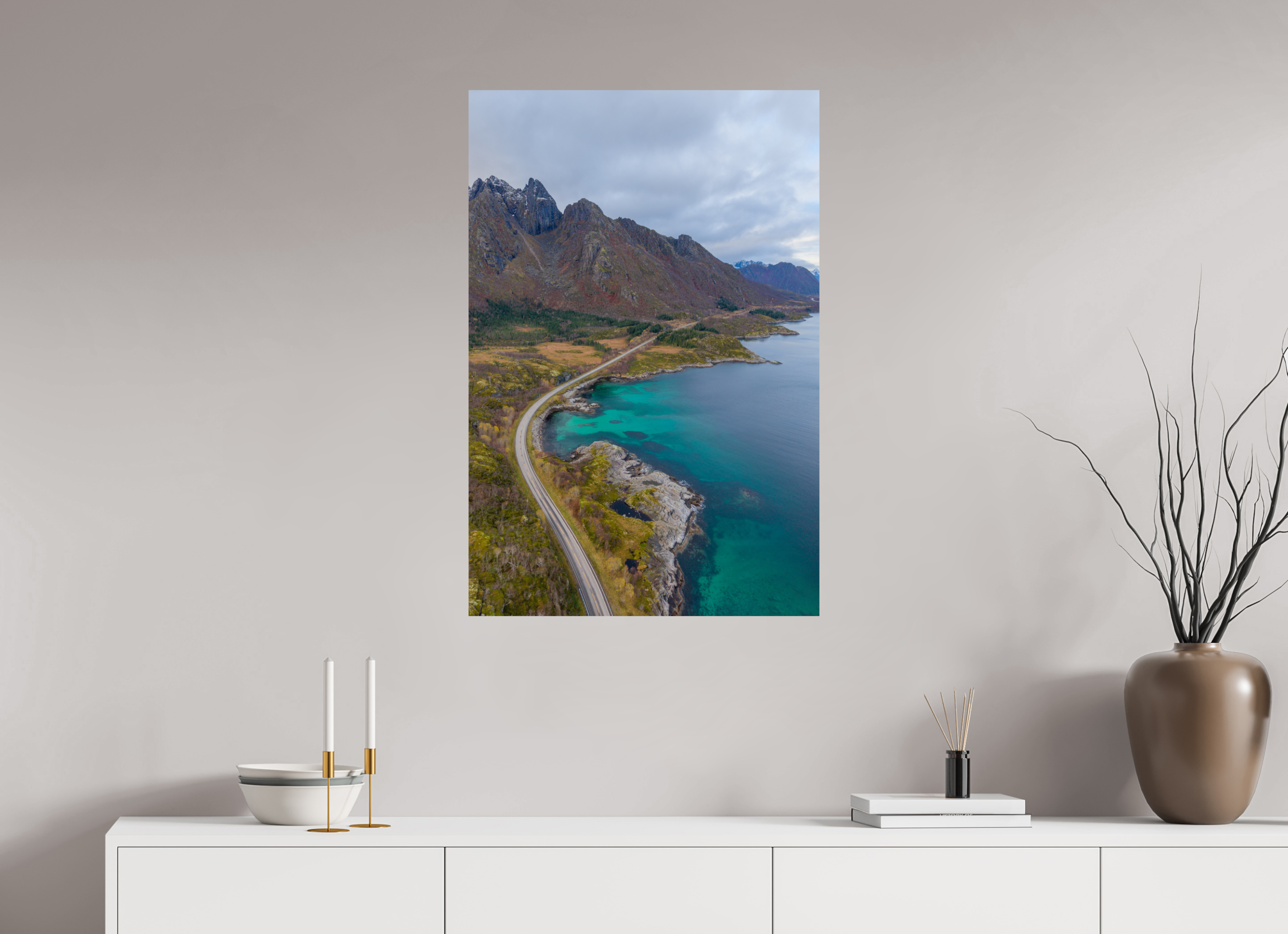 60 x 90 cm, Fine Art Print auf Alu-Dibond Cliffside Path