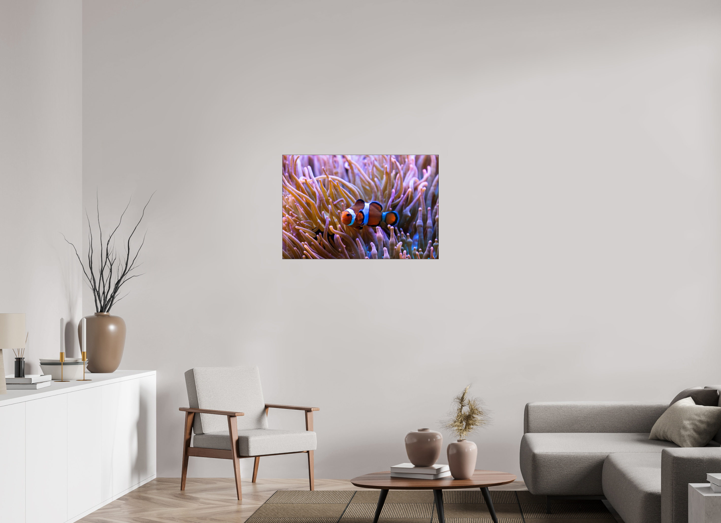 90 x 60 cm, Foto-Abzug hinter Acrylglas glänzend Reef Life