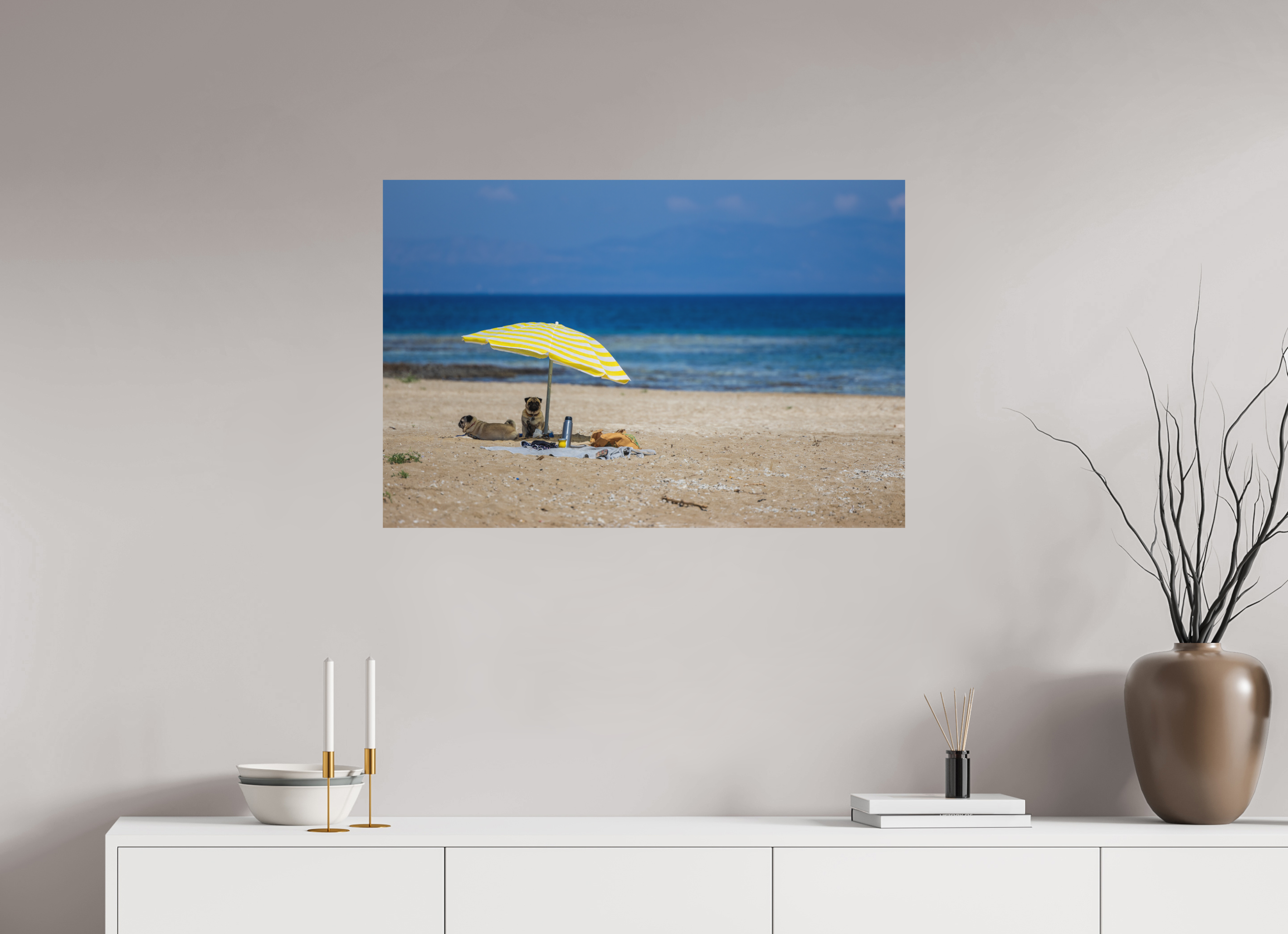 90 x 60 cm, Fine-Art Matt Pug Paradise