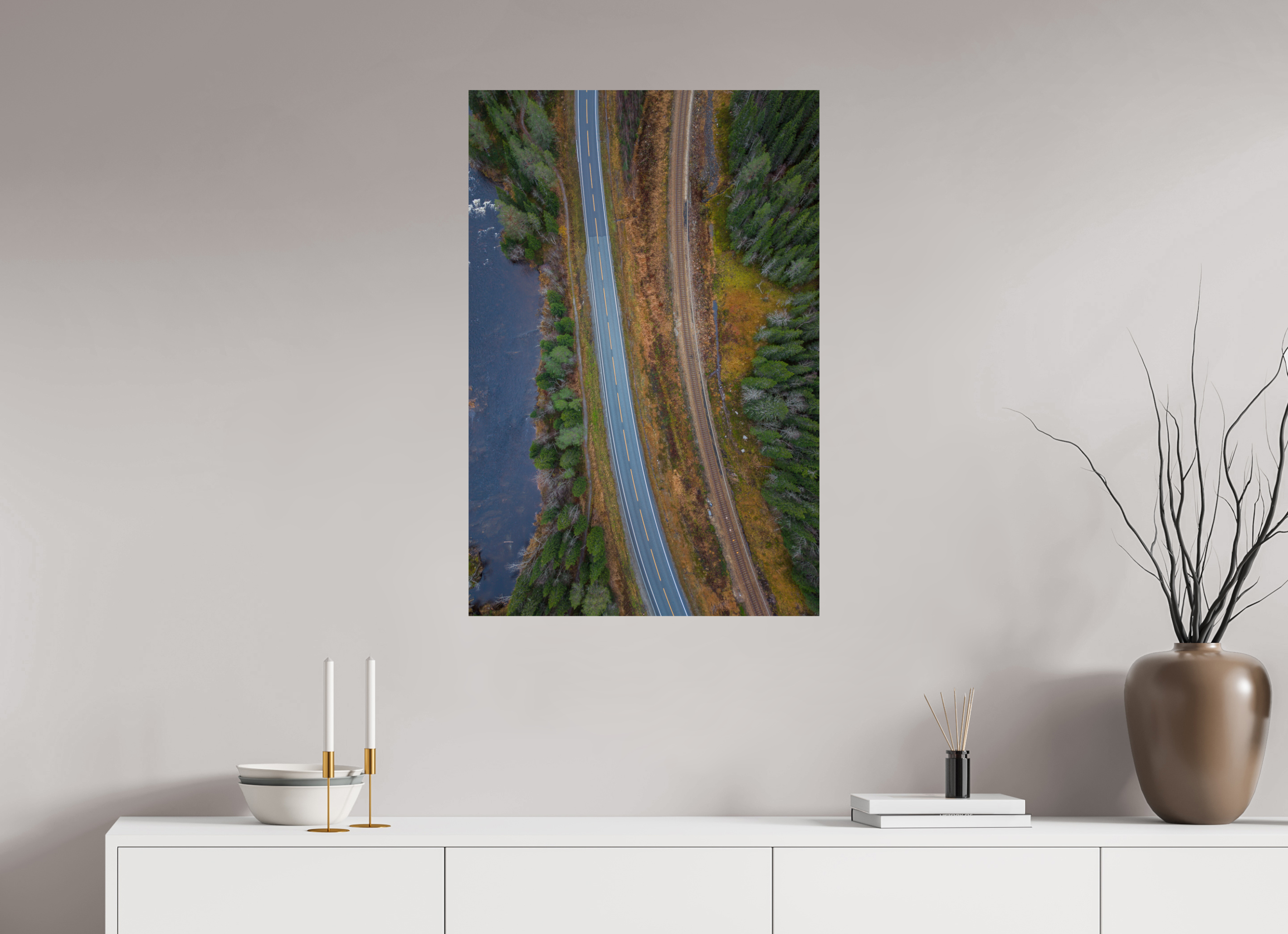 60 x 90 cm, Fine Art Print auf Alu-Dibond Leading Lines
