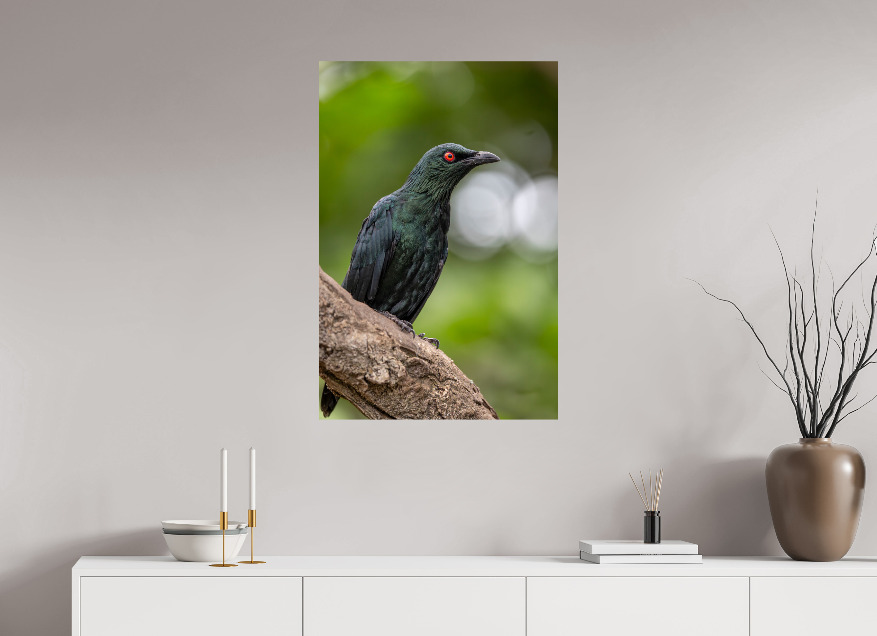 60 x 90 cm, Fine Art Print auf Alu-Dibond Crimson Gaze