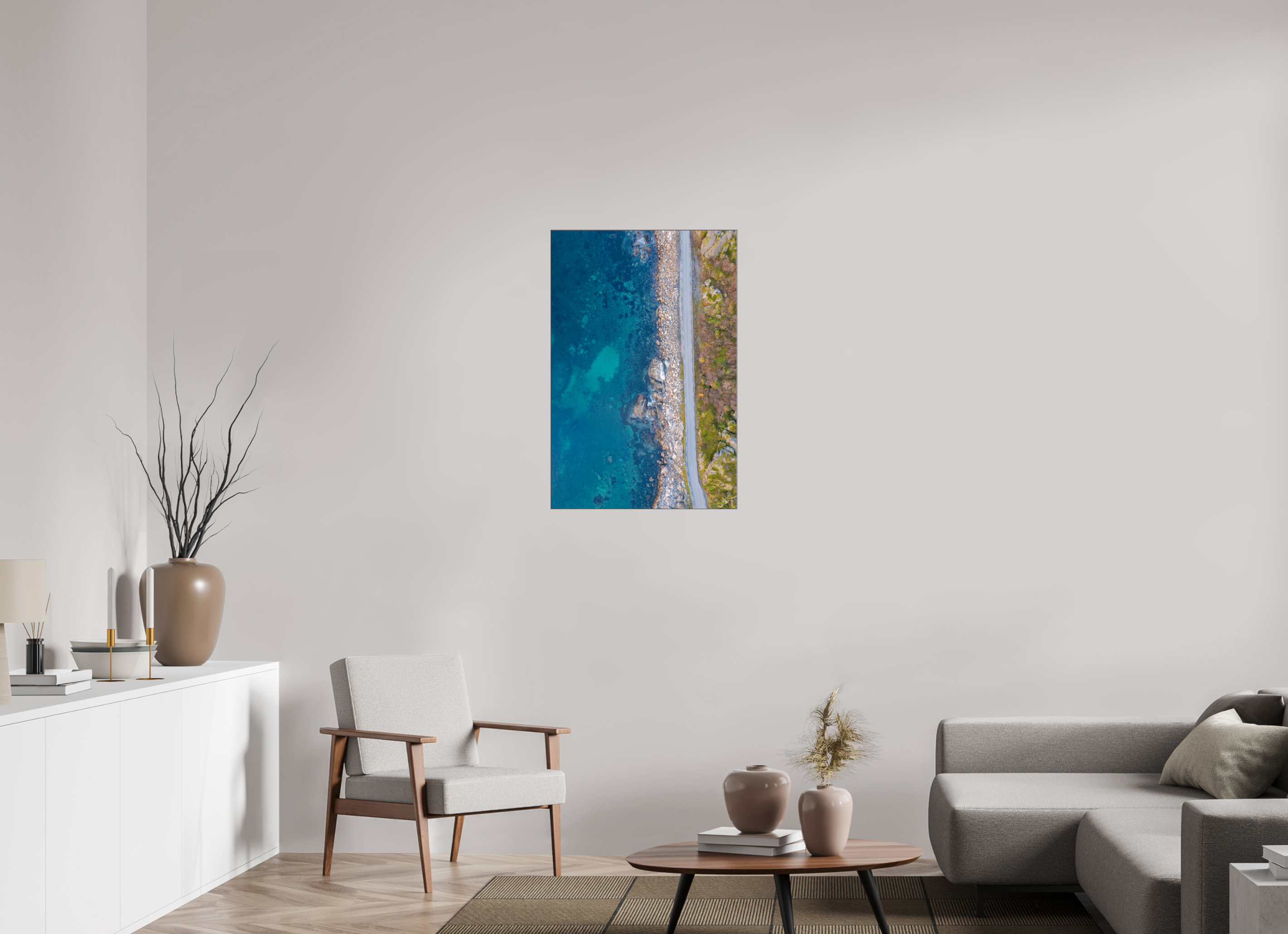 60 x 90 cm, Foto-Abzug hinter Acrylglas glänzend Turquoise Journey