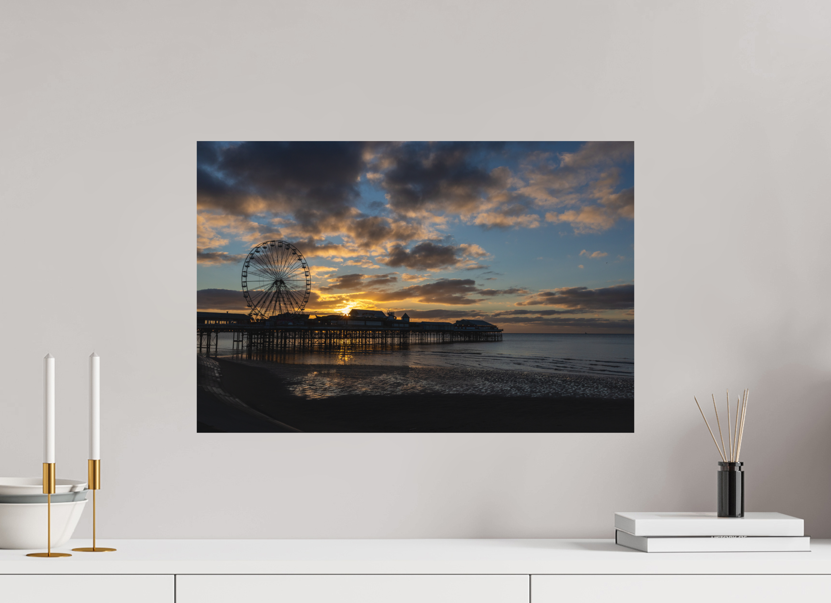 60 x 40 cm, Fine-Art Print Matt Golden Hour Pier