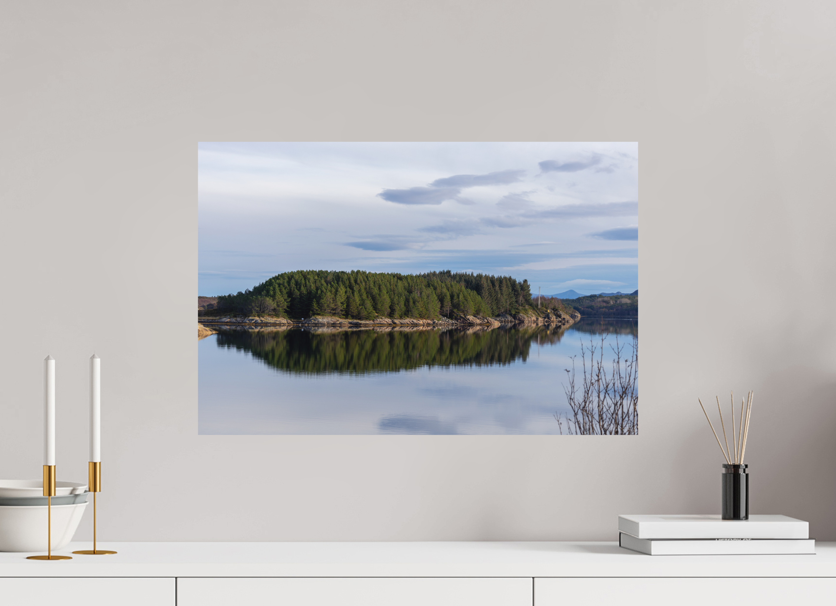 60 x 40 cm, Fine-Art Matt Mirror Island