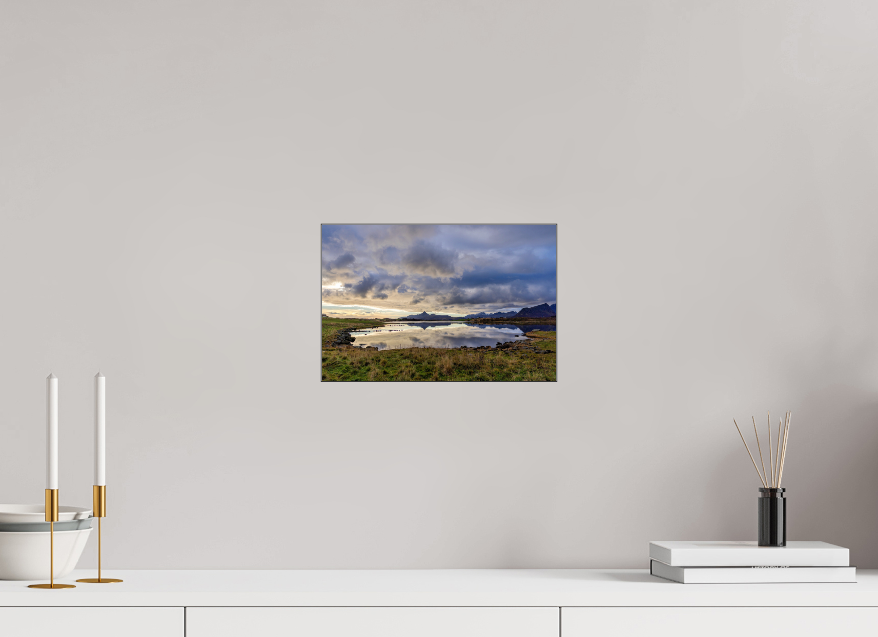 30 x 20 cm, Foto-Abzug hinter Acrylglas glänzend Twilight Reflection