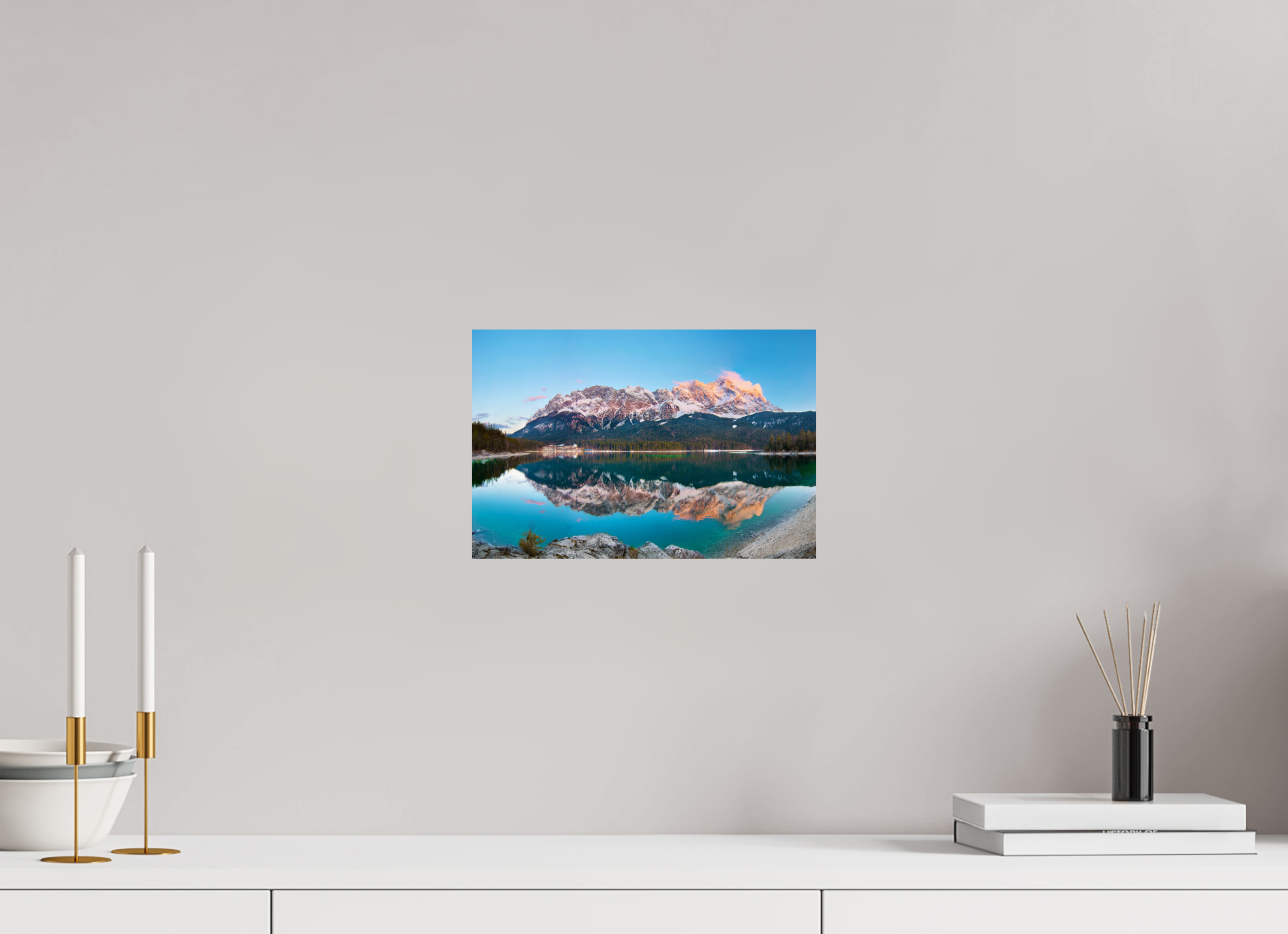 30 x 20 cm, Fine Art Print auf Alu-Dibond Alpine Glow