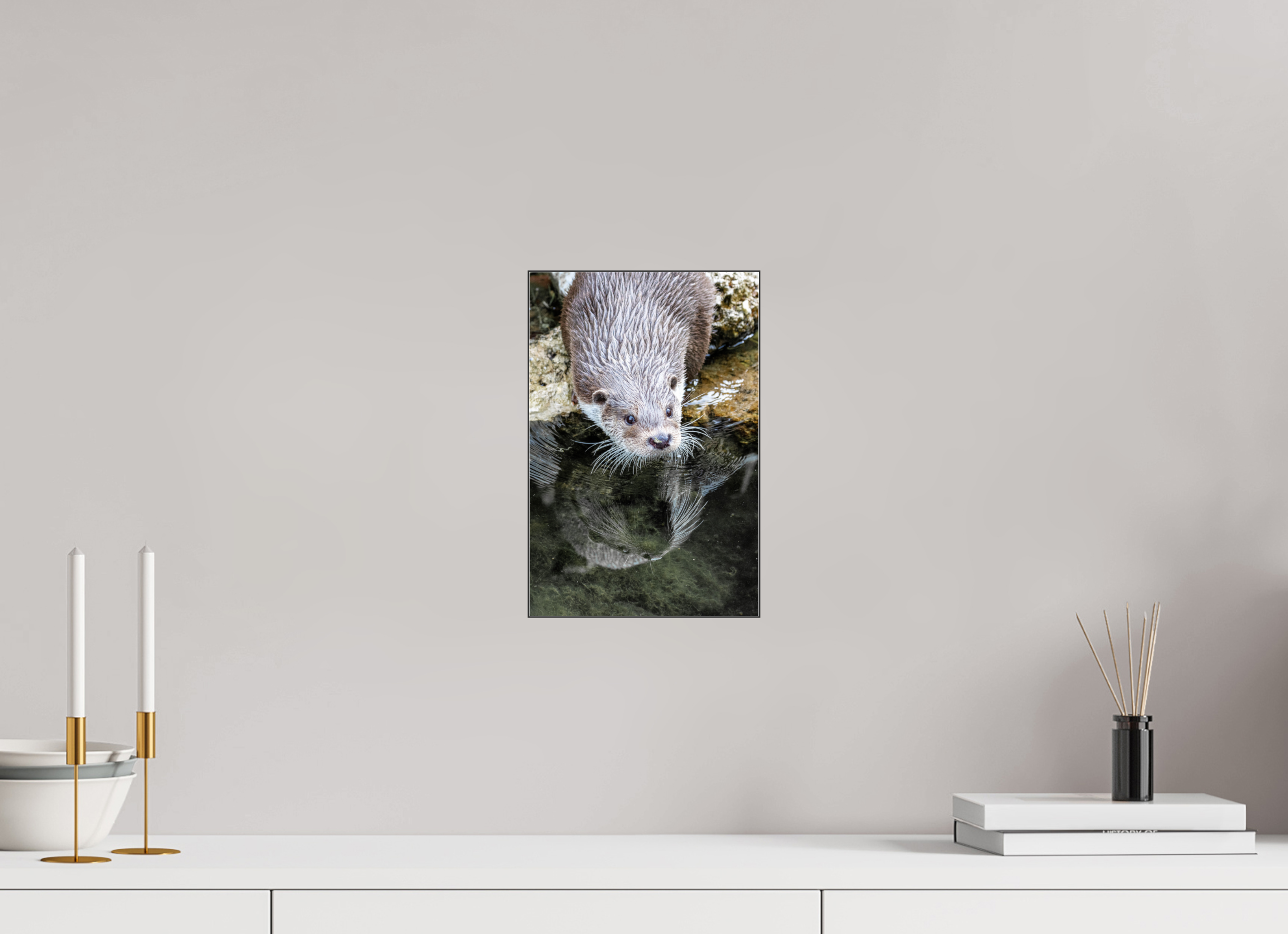 20 x 30 cm, Foto-Abzug hinter Acrylglas glänzend Otter Serenity