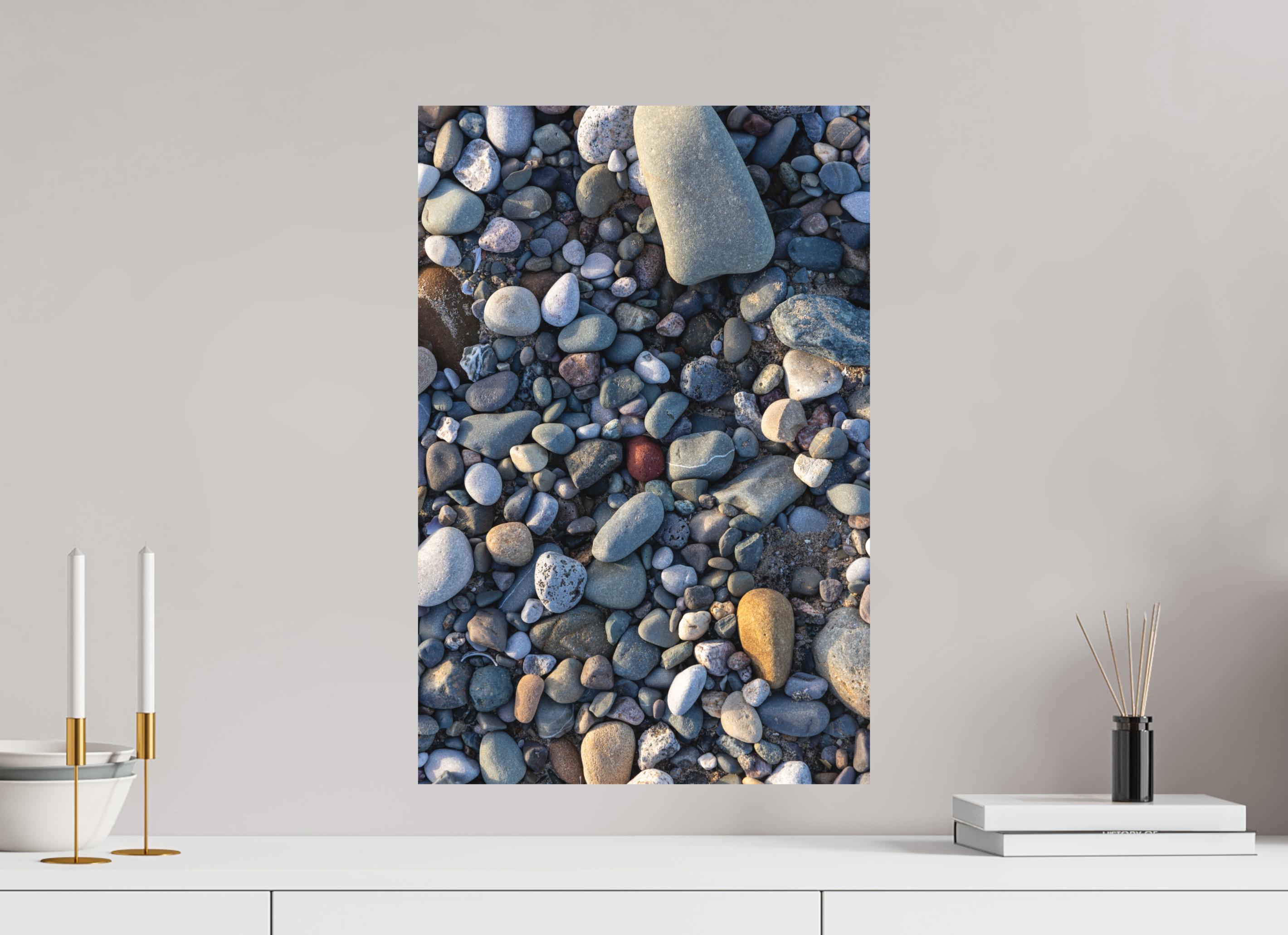 40 x 60 cm, Fine-Art Print Matt Shore of Stones