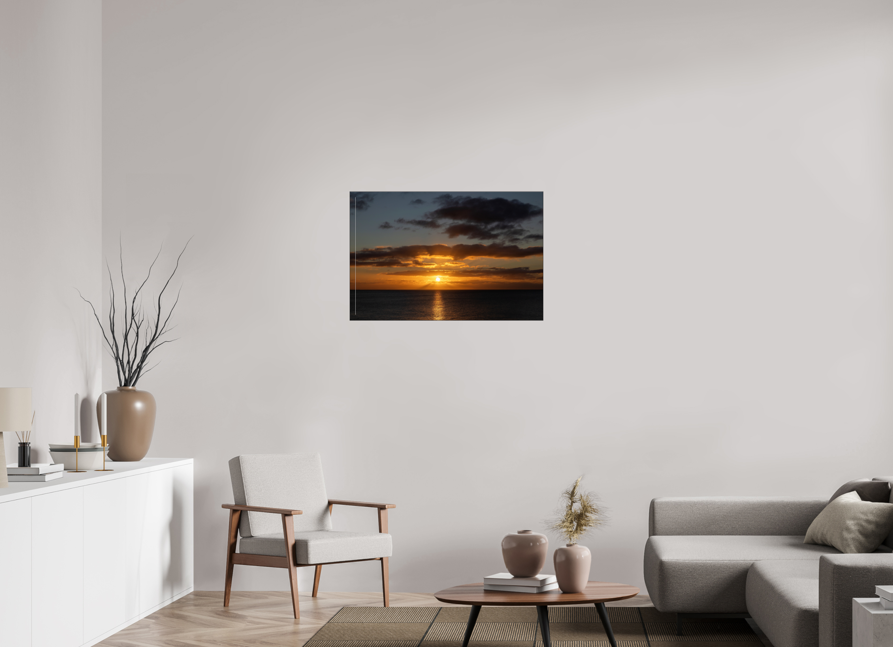 90 x 60 cm, Foto-Abzug hinter Acrylglas glänzend Celtic Sunset