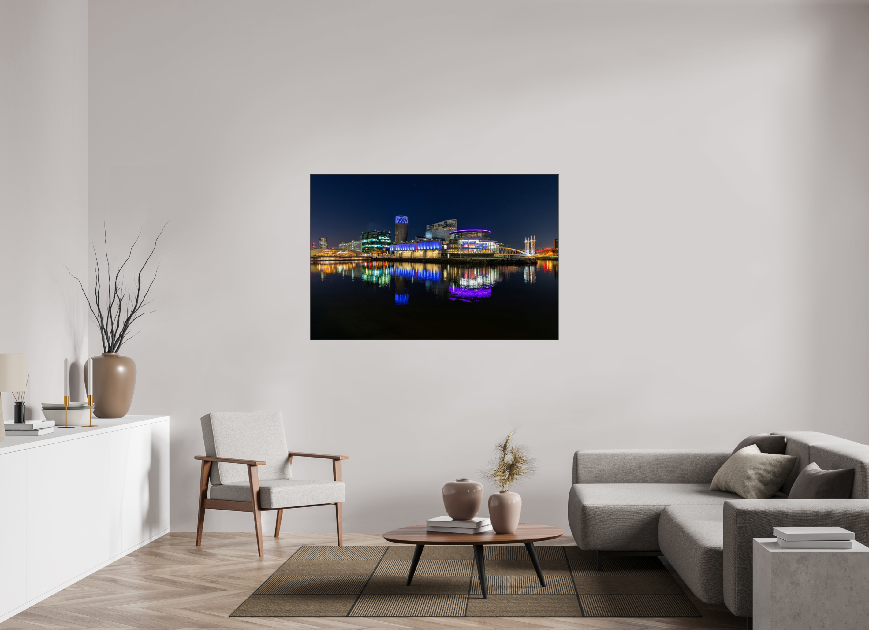 150 x 100 cm, Foto-Abzug hinter Acrylglas glänzend Urban Reflections