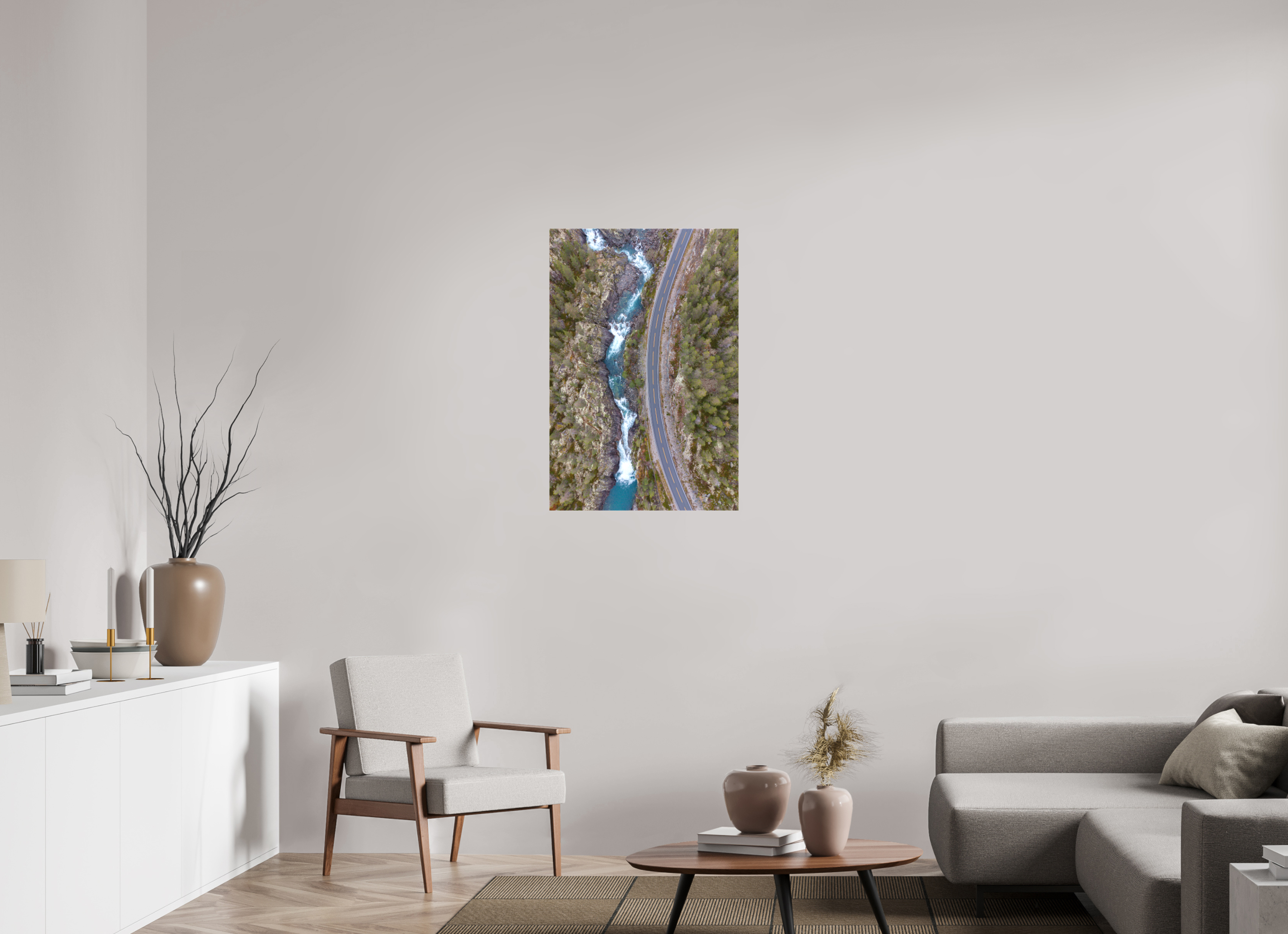60 x 90 cm, Leinwand Aerial Rapids