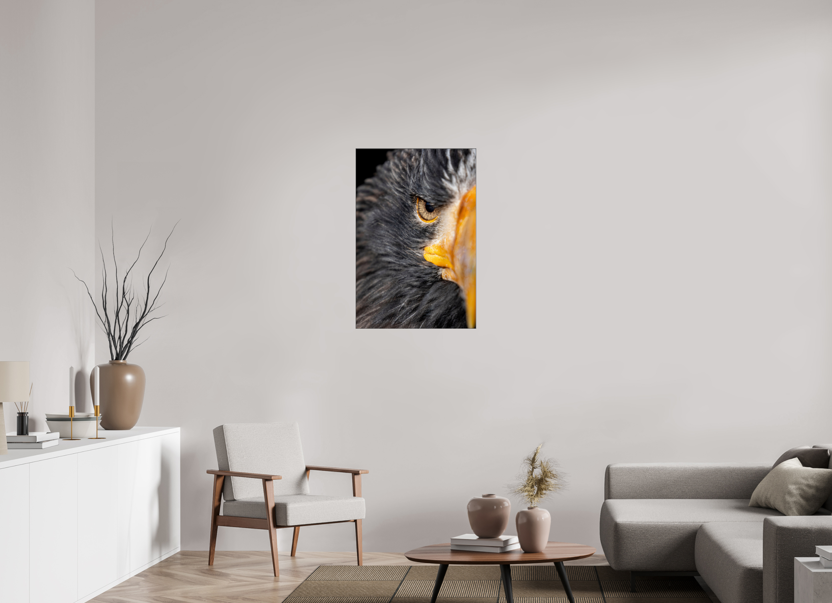 60 x 90 cm, Foto-Abzug hinter Acrylglas glänzend Piercing Gaze