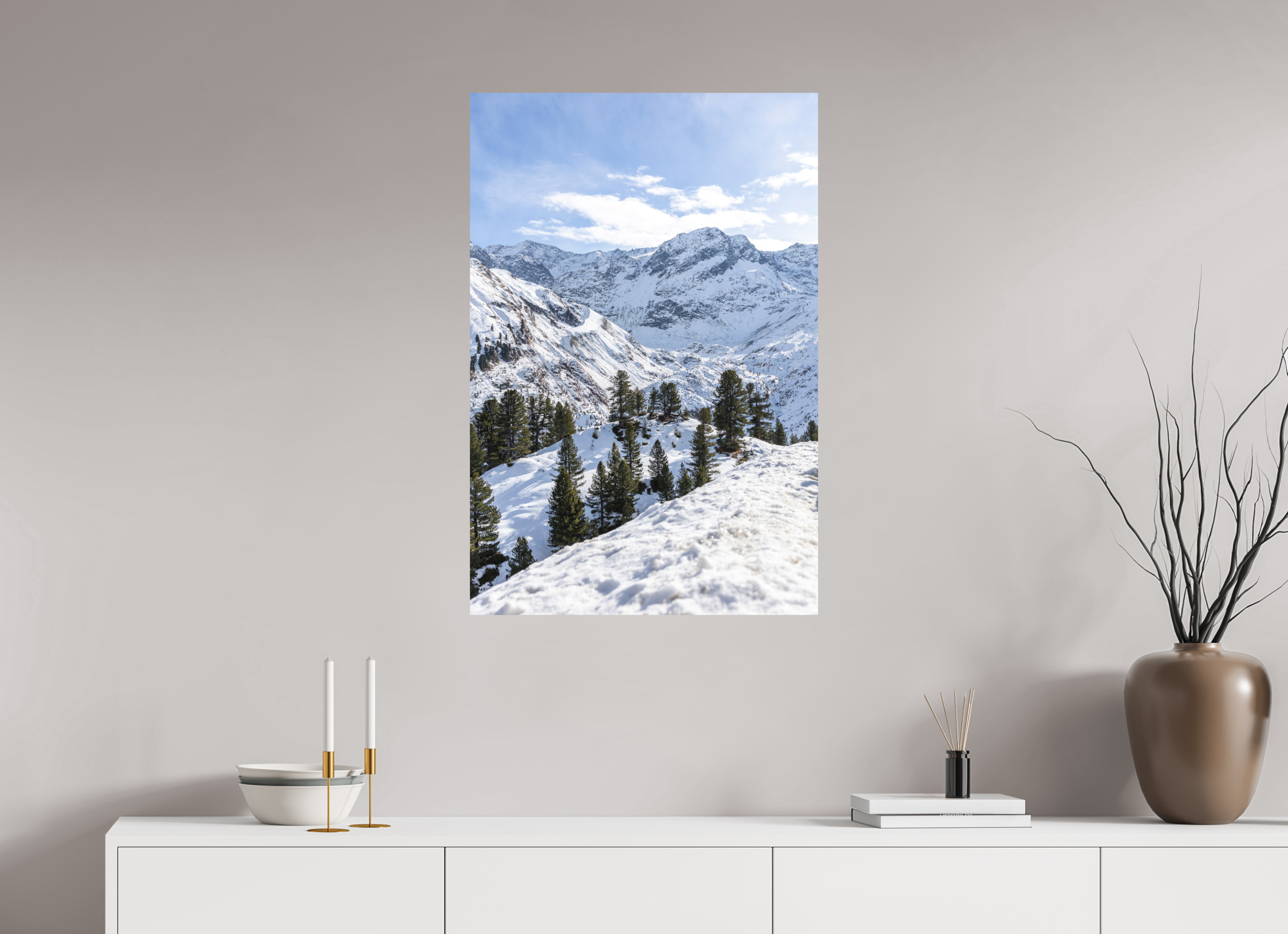 60 x 90 cm, Fine-Art Print Matt Alpine Frame