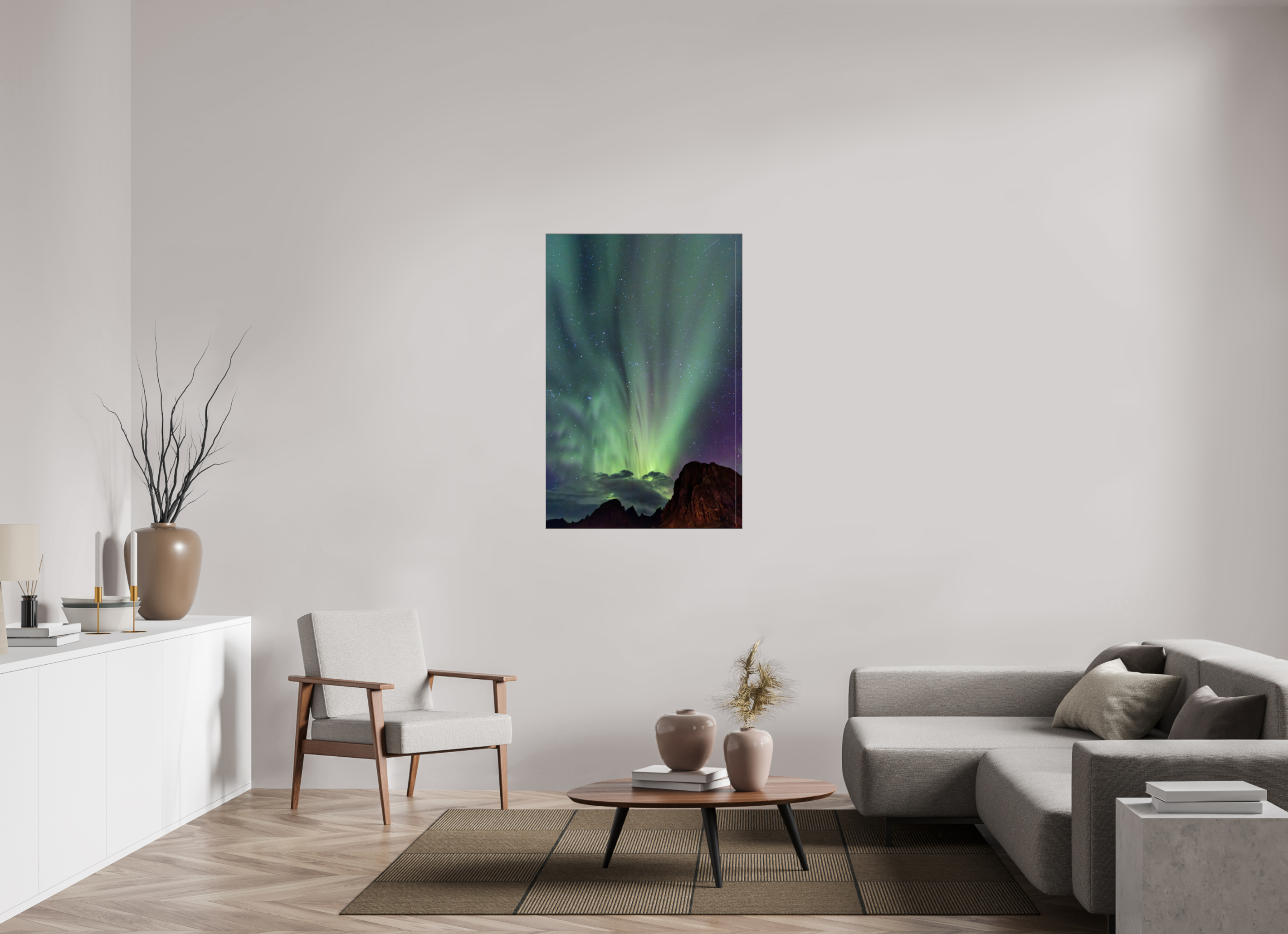 80 x 120 cm, Foto-Abzug hinter Acrylglas glänzend Polar Nights