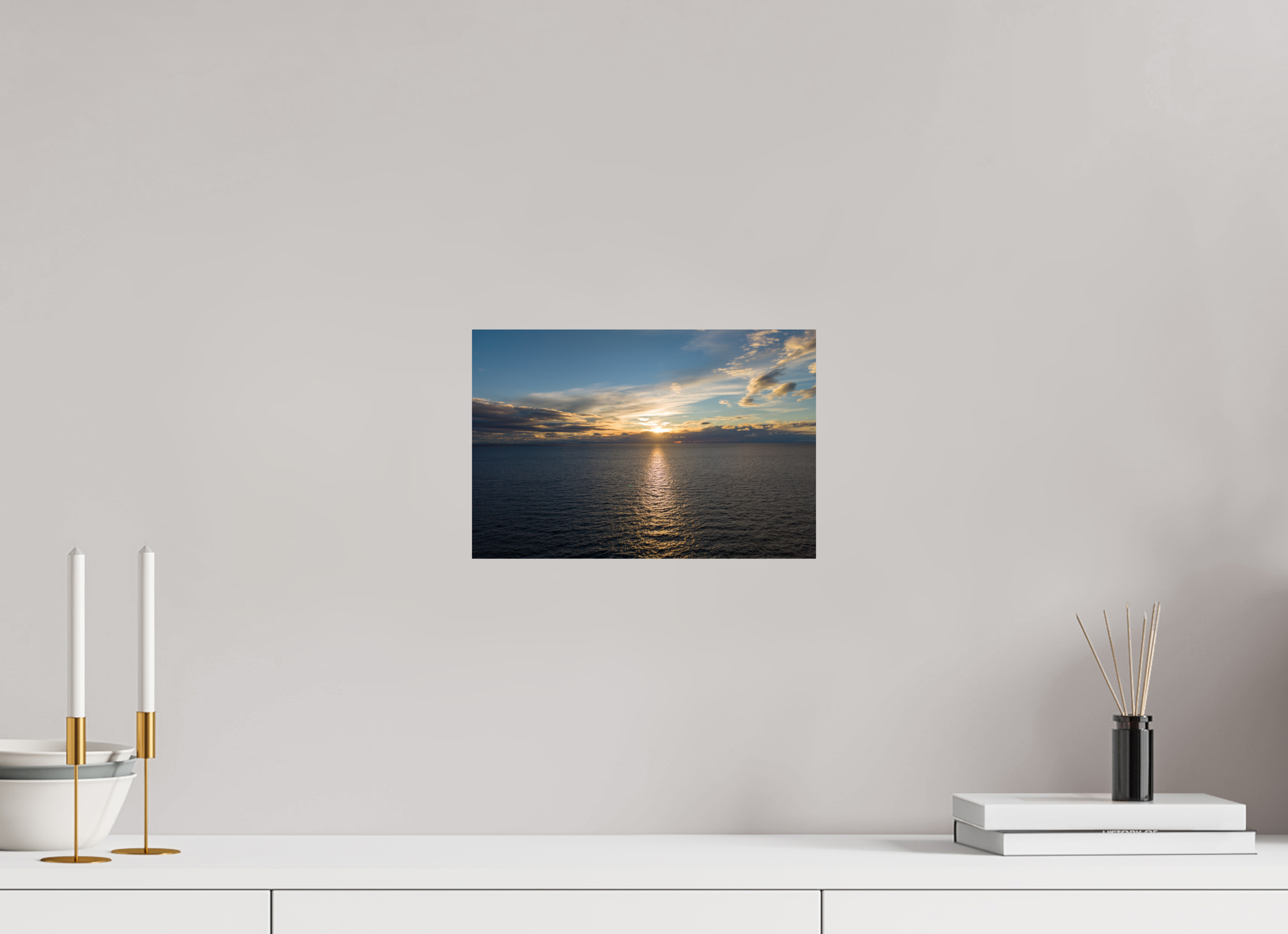 30 x 20 cm, Fine Art Print auf Alu-Dibond Ocean Sunrise