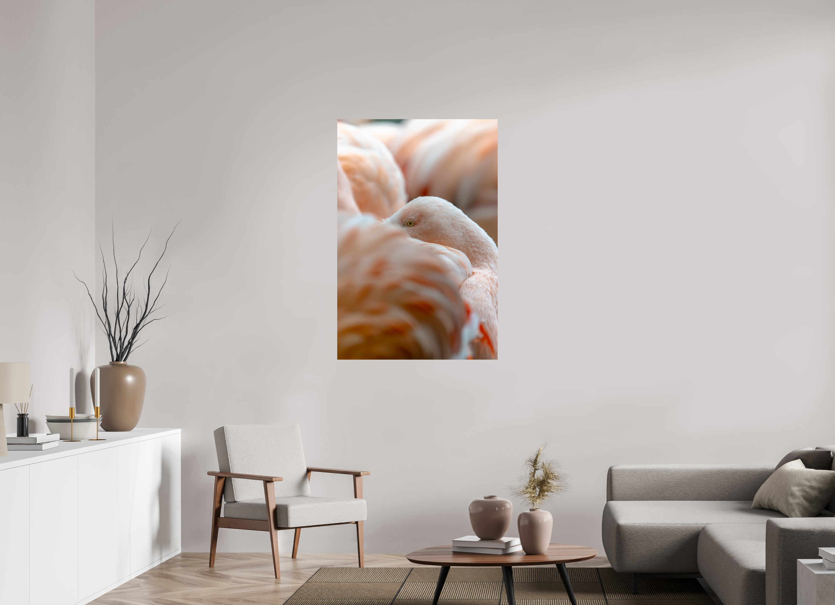 80 x 120 cm, Fine Art Print auf Alu-Dibond Among the Flock