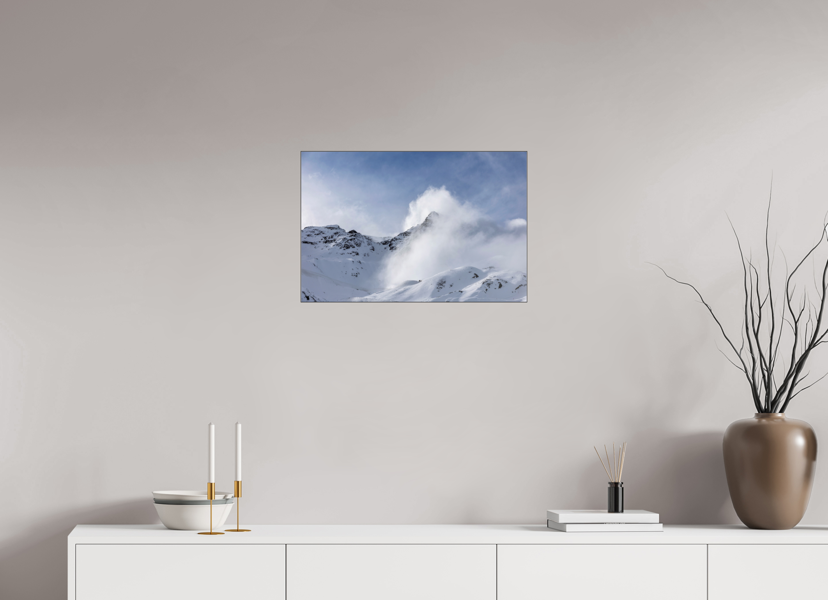 60 x 40 cm, Foto-Abzug hinter Acrylglas glänzend Summit Drift