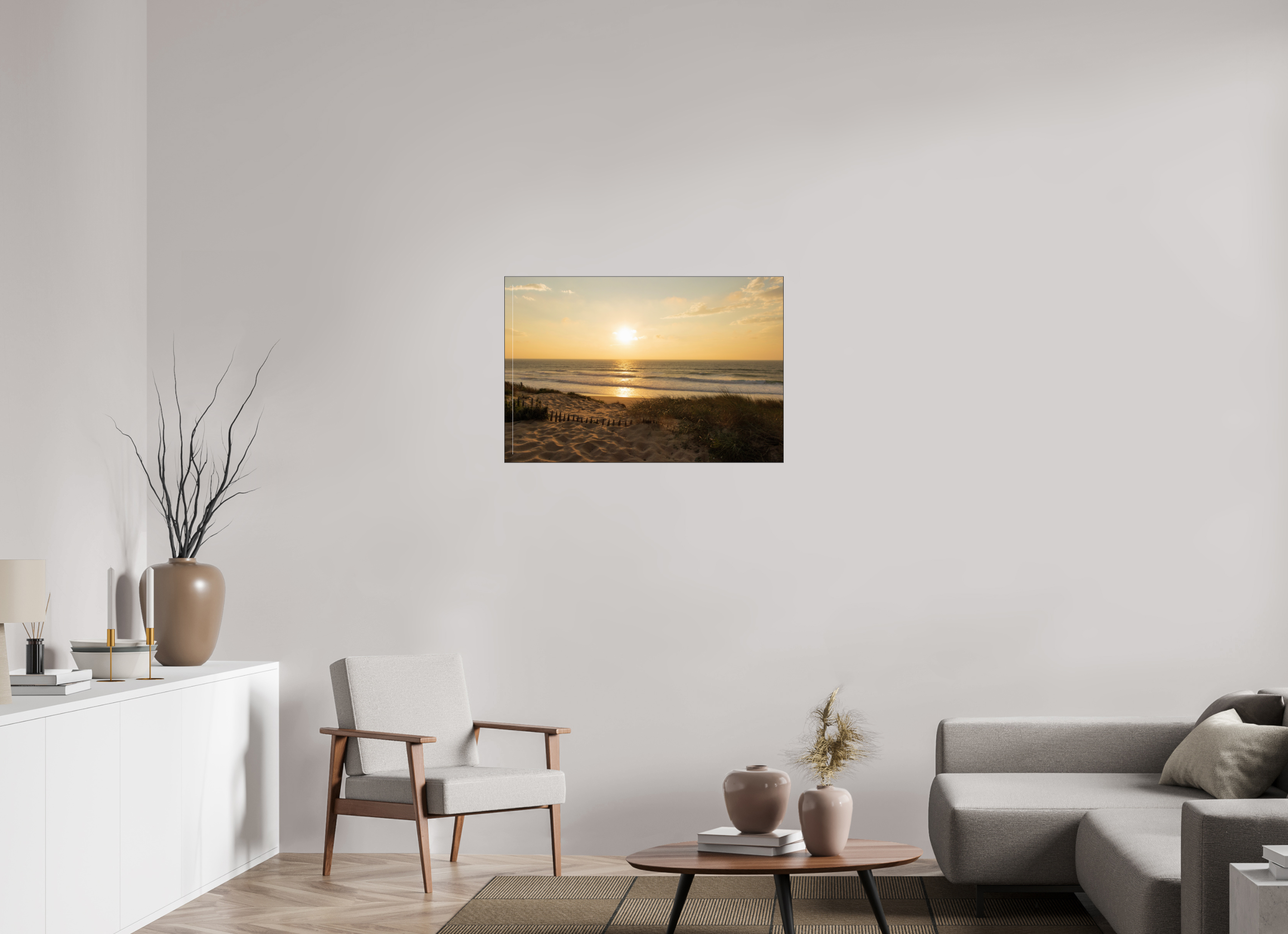 90 x 60 cm, Foto-Abzug hinter Acrylglas glänzend Atlantic Glow