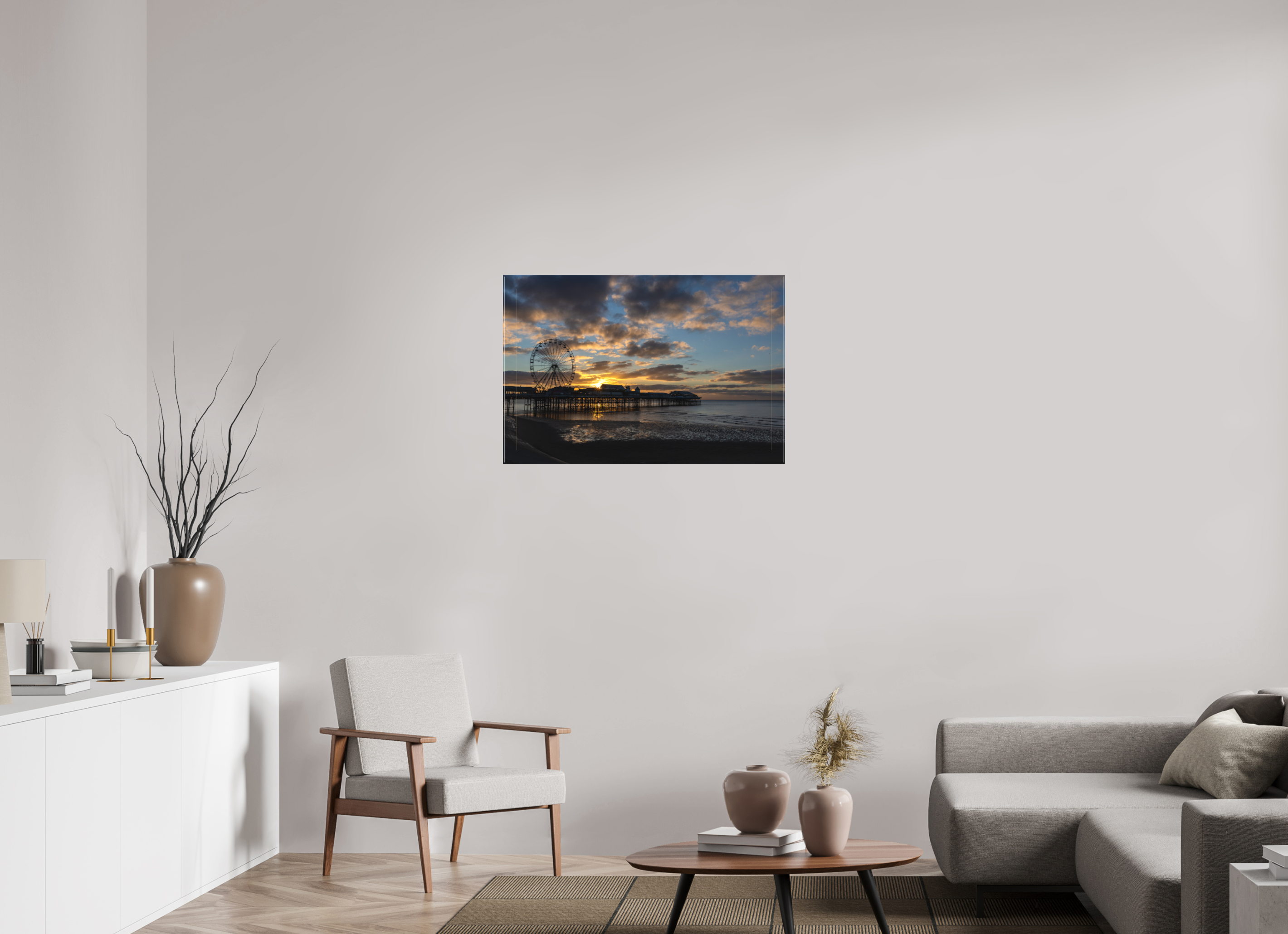 90 x 60 cm, Leinwand Golden Hour Pier