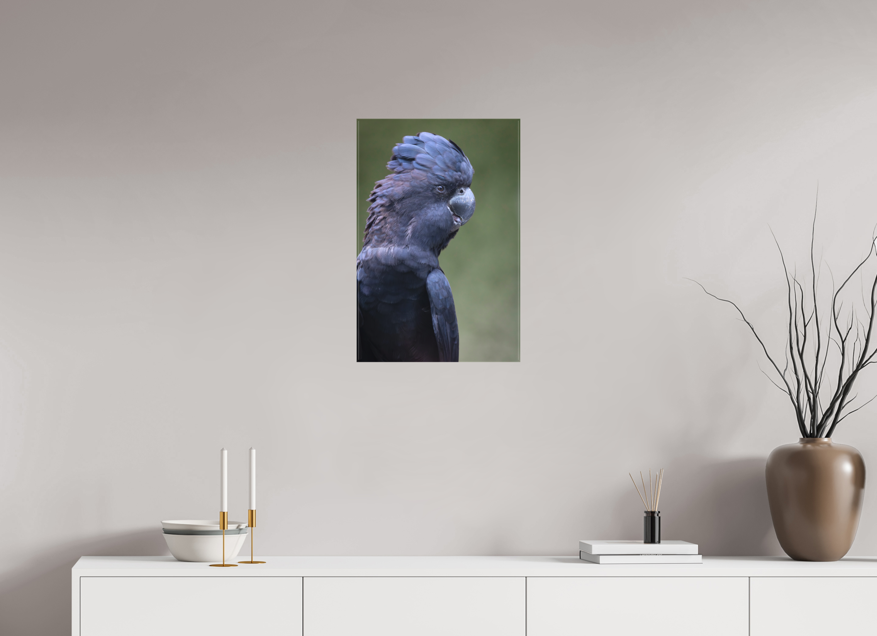 40 x 60 cm, Leinwand Profile of the Black Cockatoo