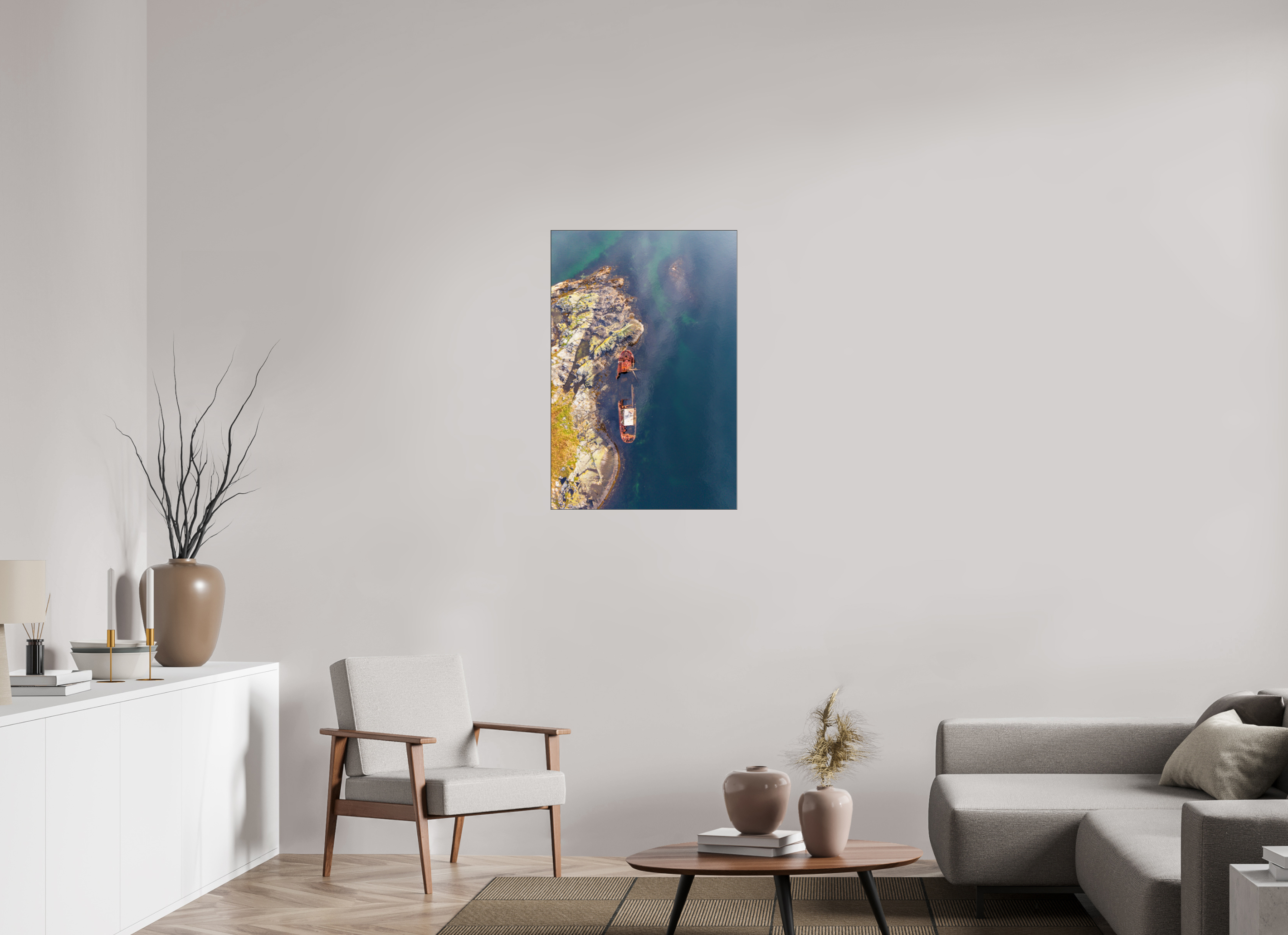 60 x 90 cm, Foto-Abzug hinter Acrylglas glänzend Coastal Relic