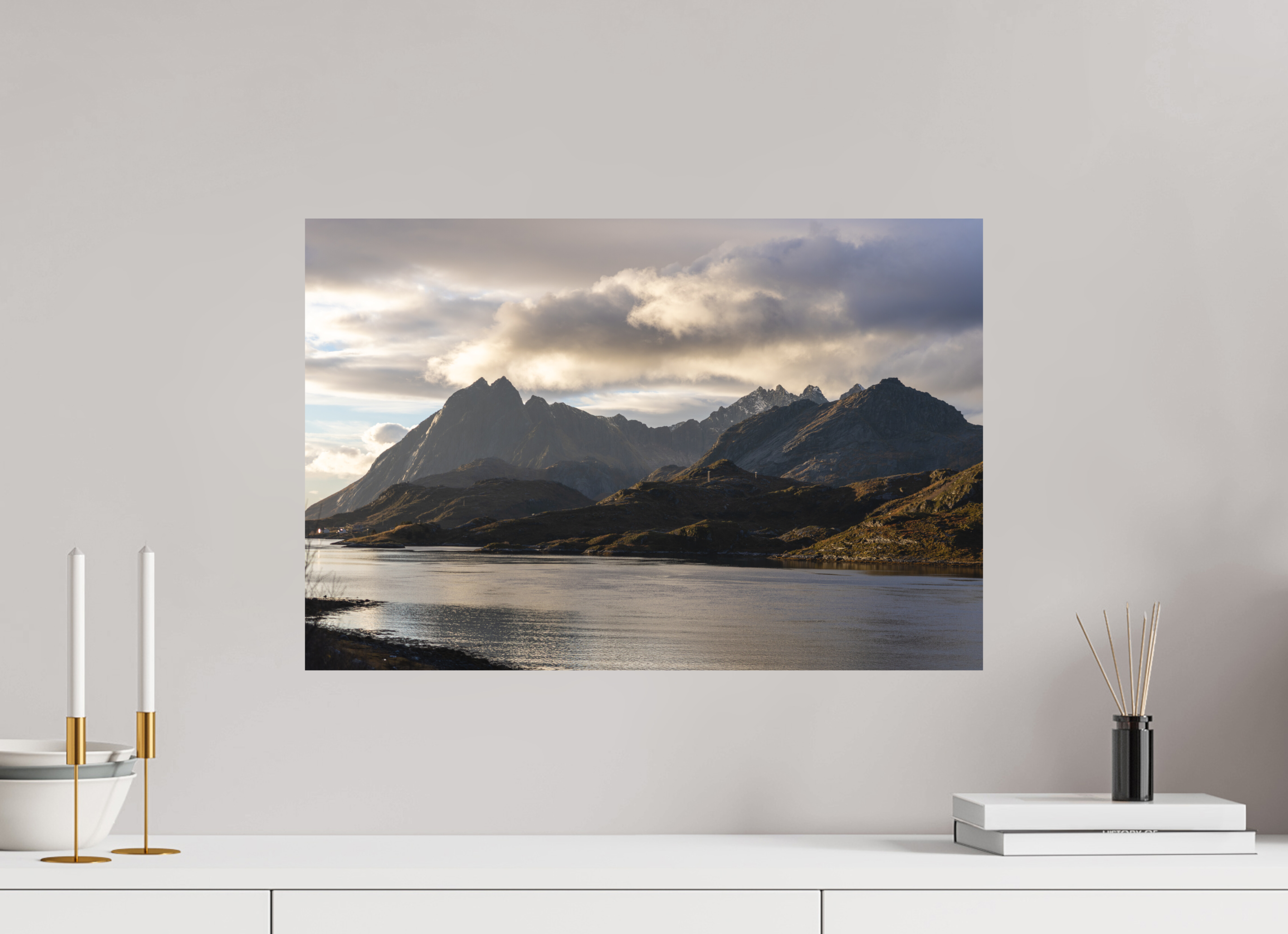 60 x 40 cm, Fine-Art Matt Dusk over the Lake